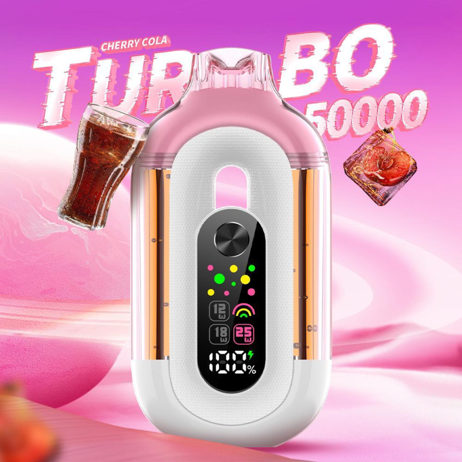 Bounce Turbo 50000 Puffs Triple Wattage & LED Display Disposable Vape 5% 50mg NIC