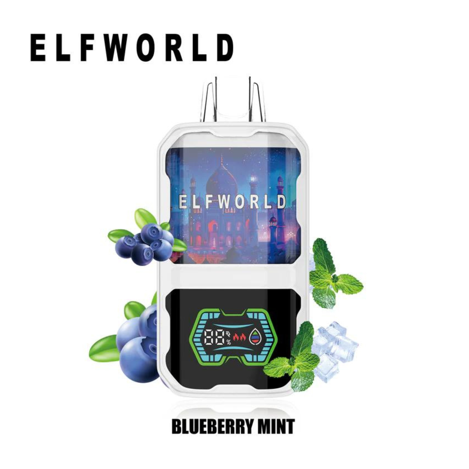 Elf World AI 22000 Puffs Screen Display Disposable Vape 2% 20mg Nic and 5% 50mg Nic