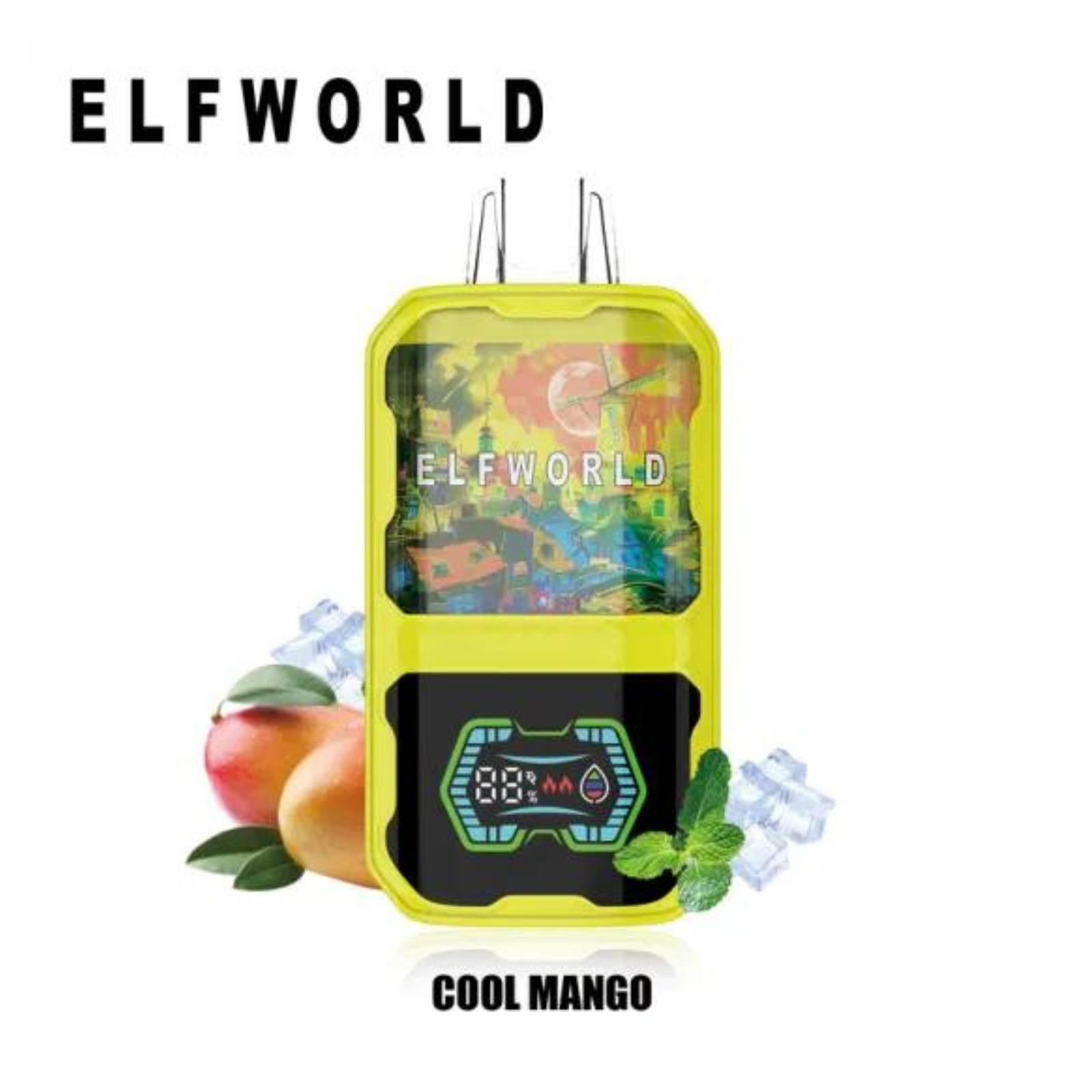 Elf World AI 22000 Puffs Screen Display Disposable Vape 2% 20mg Nic and 5% 50mg Nic