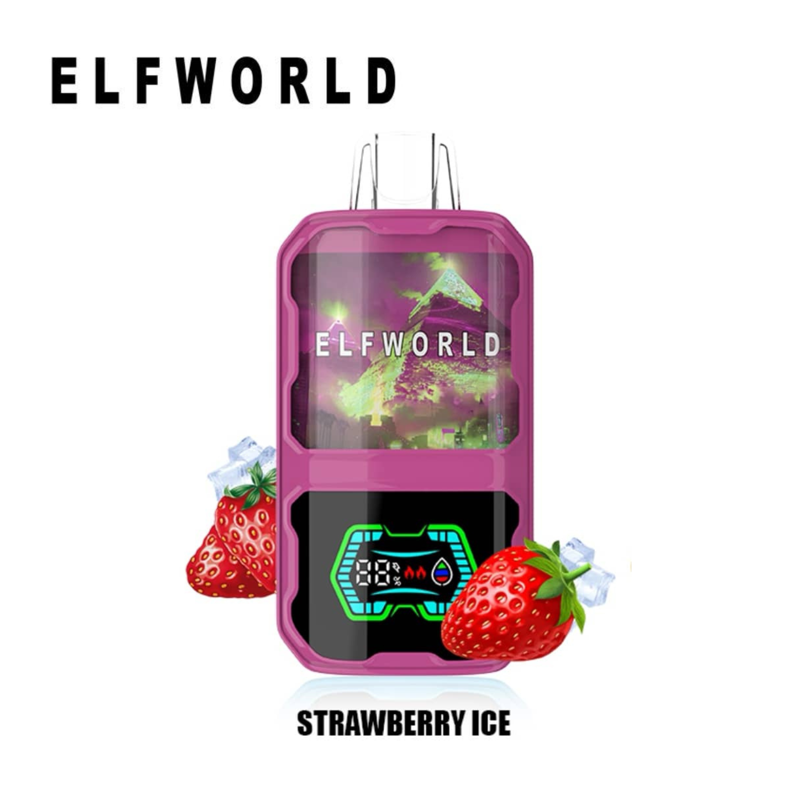Elf World AI 22000 Puffs Screen Display Disposable Vape 2% 20mg Nic and 5% 50mg Nic