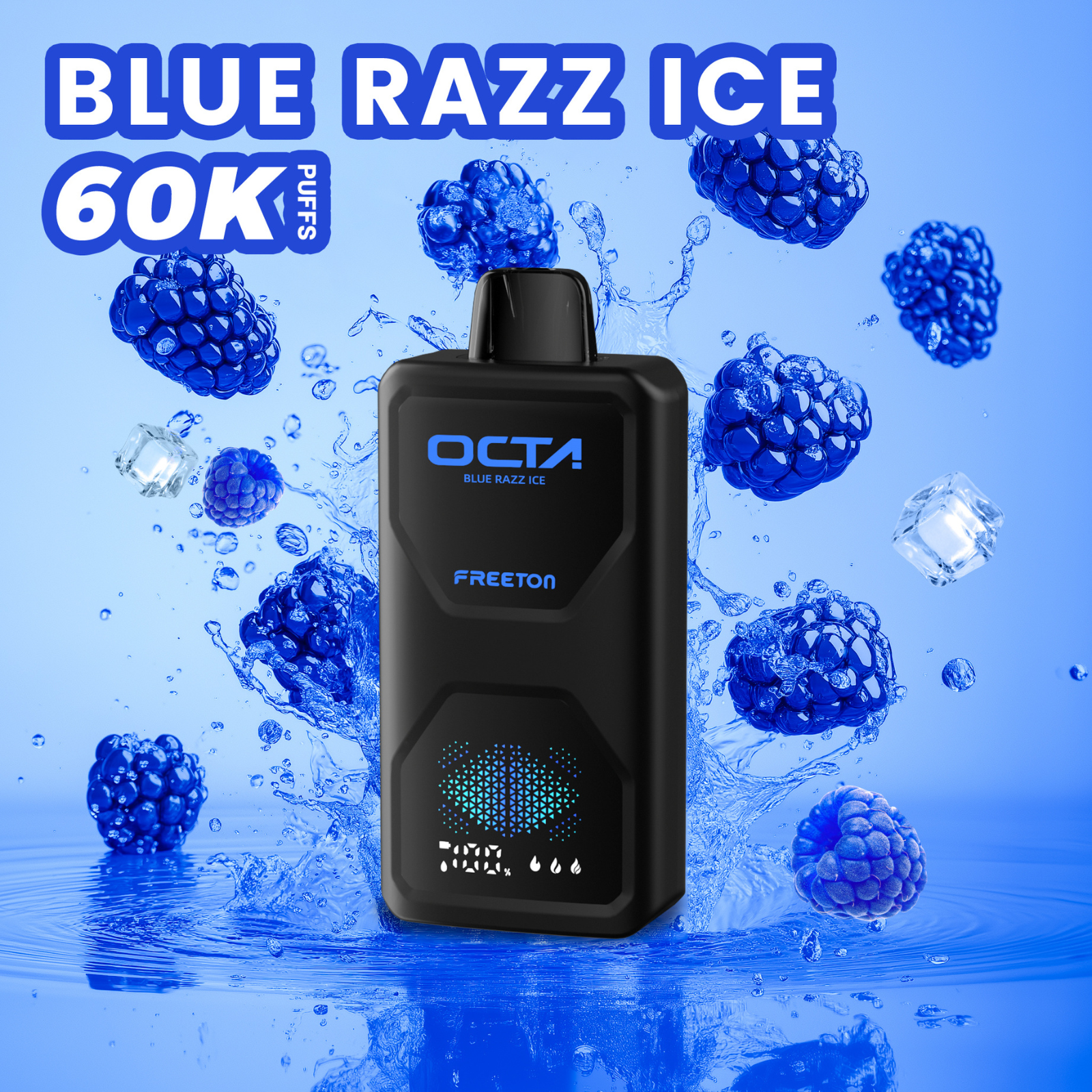 Freeton OCTA 60000 Puffs, 3 Power Modes, LED Display Disposable Vape 2% 20mg and 5% 50mg NIC