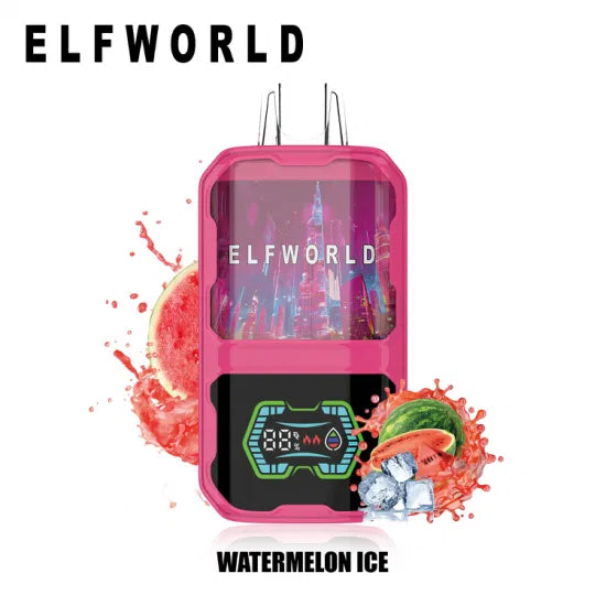 Elf World AI 22000 Puffs Screen Display Disposable Vape 2% 20mg Nic and 5% 50mg Nic