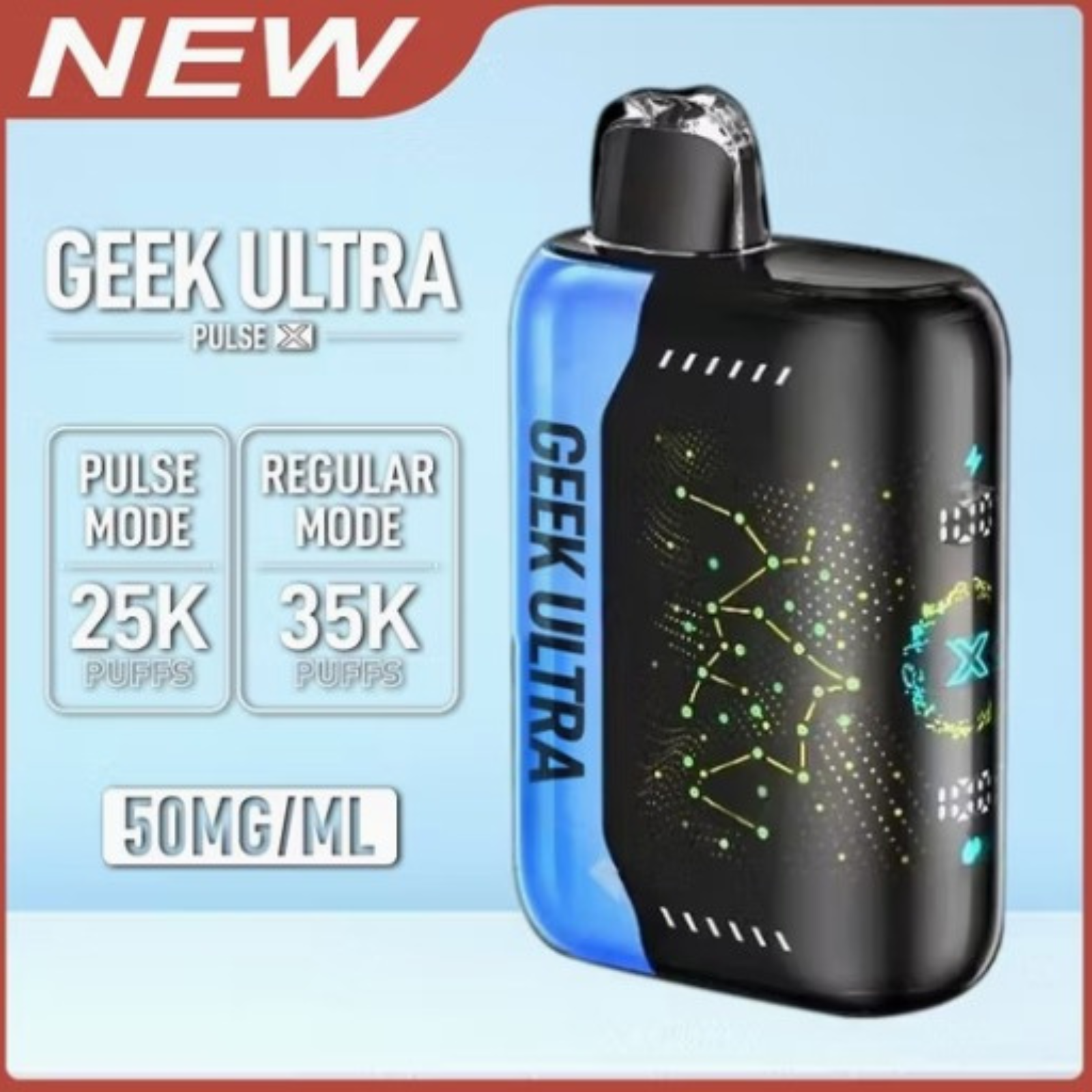 Geek Ultra Pulse X 40000 Puffs Disposable Vape 5% 50mg NIC