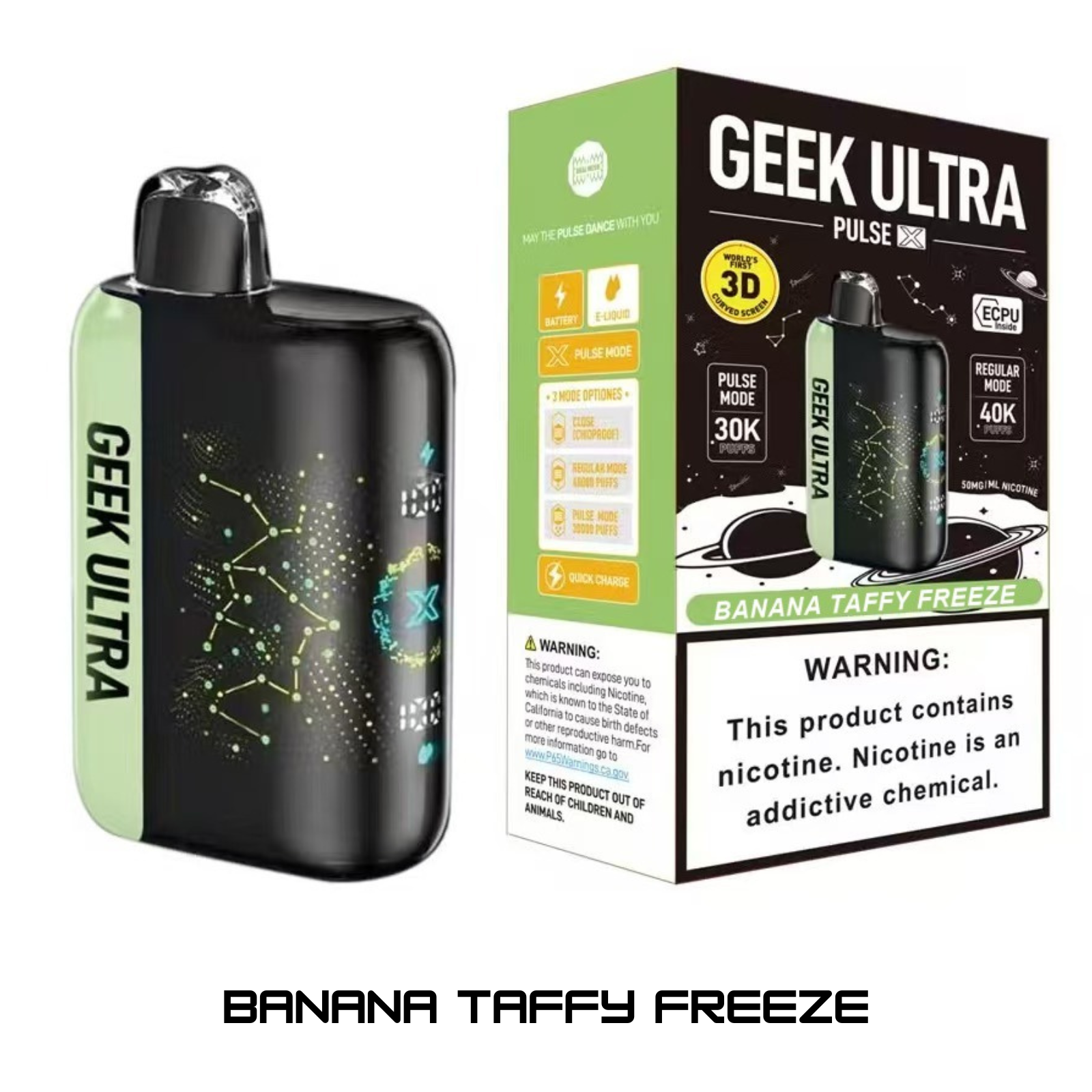 Geek Ultra Pulse X 40000 Puffs Disposable Vape 5% 50mg NIC