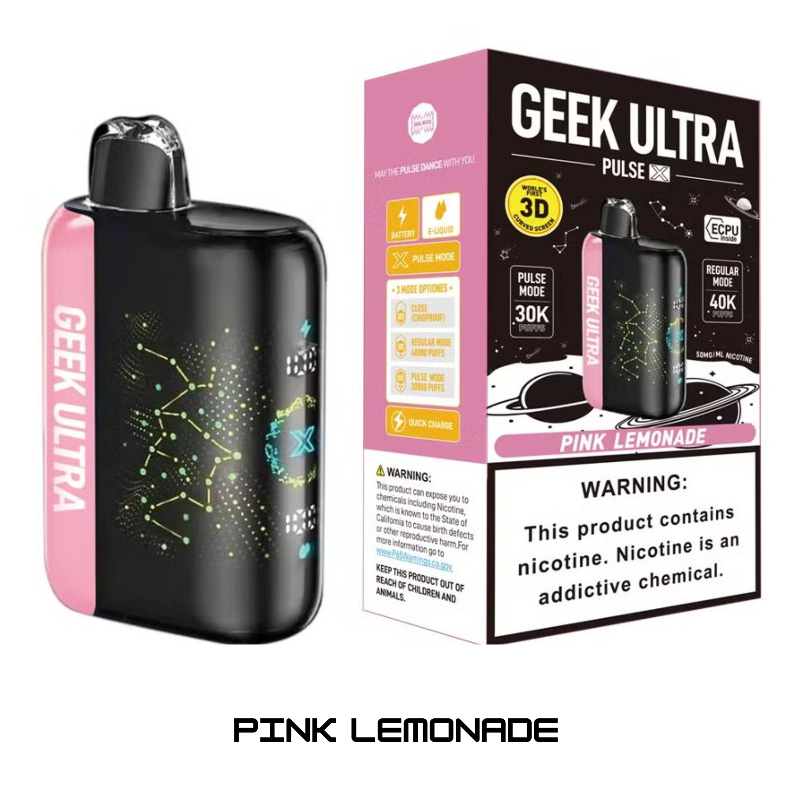 Geek Ultra Pulse X 40000 Puffs Disposable Vape 5% 50mg NIC