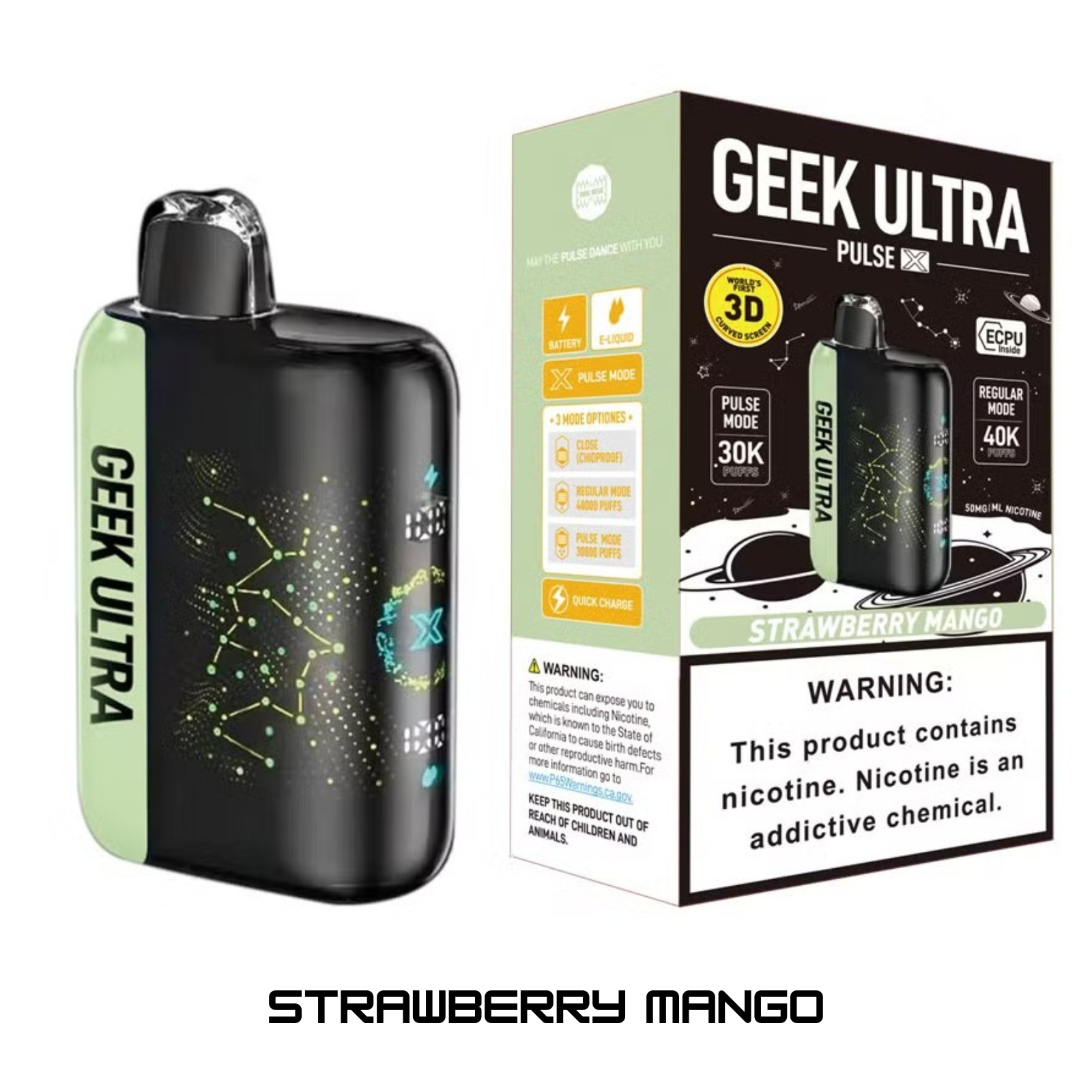 Geek Ultra Pulse X 40000 Puffs Disposable Vape 5% 50mg NIC