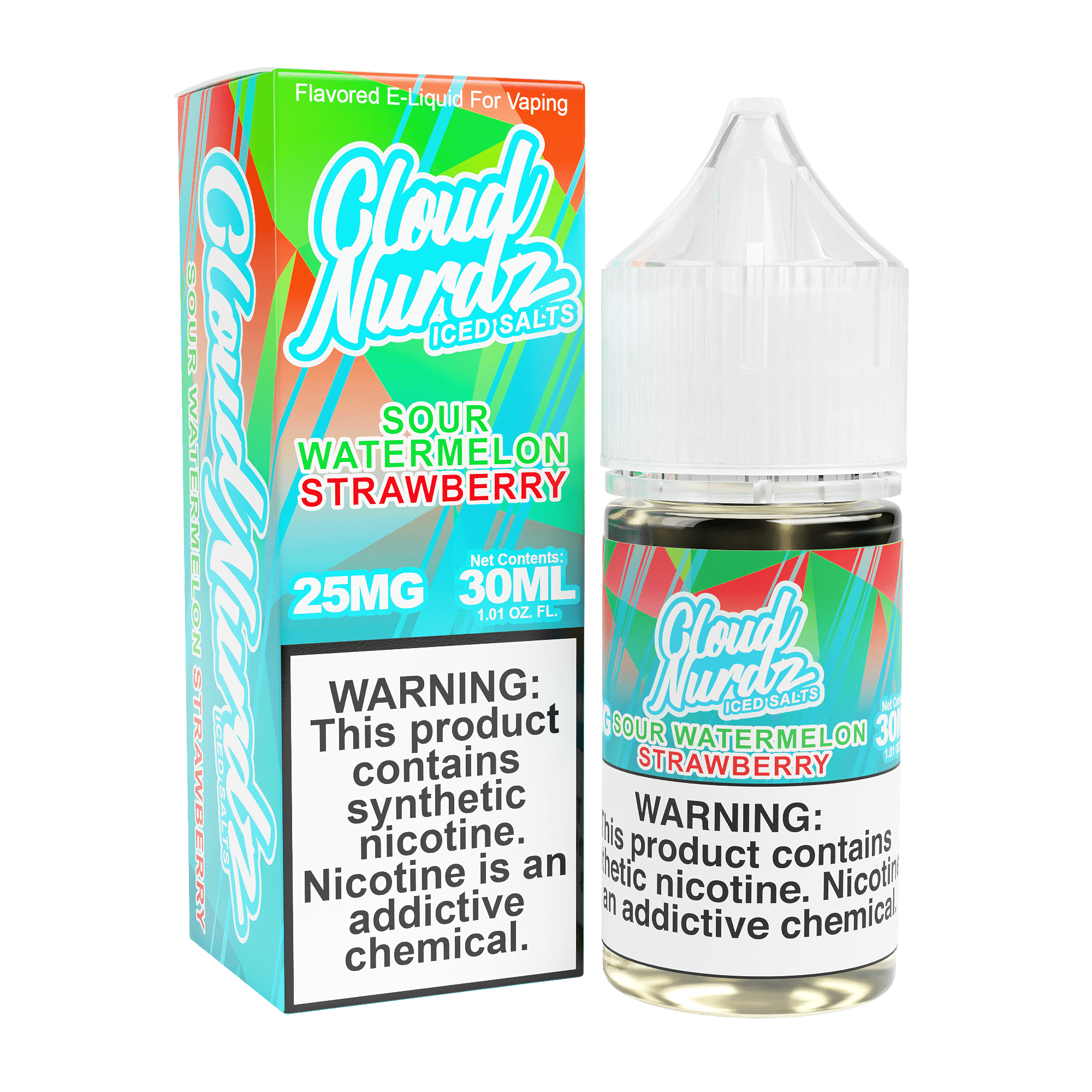 Iced Cloud Nurdz Salt IcedSourWatermelonStrawberry Vape Juice best in dubai
