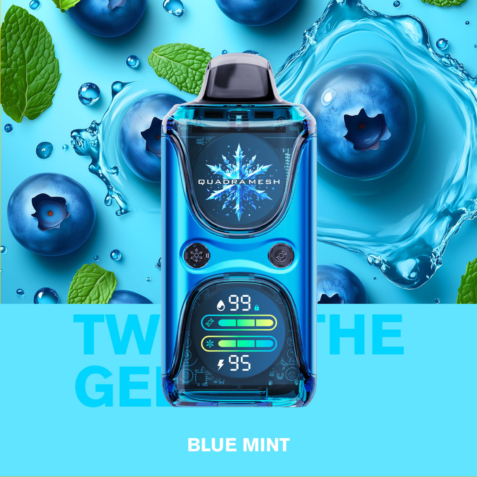 KEYSTONE Tweak Geek 60000 Puffs Adjustable Coolness & Sweetness Quadra Mesh Disposable Vape 5% 50mg NIC