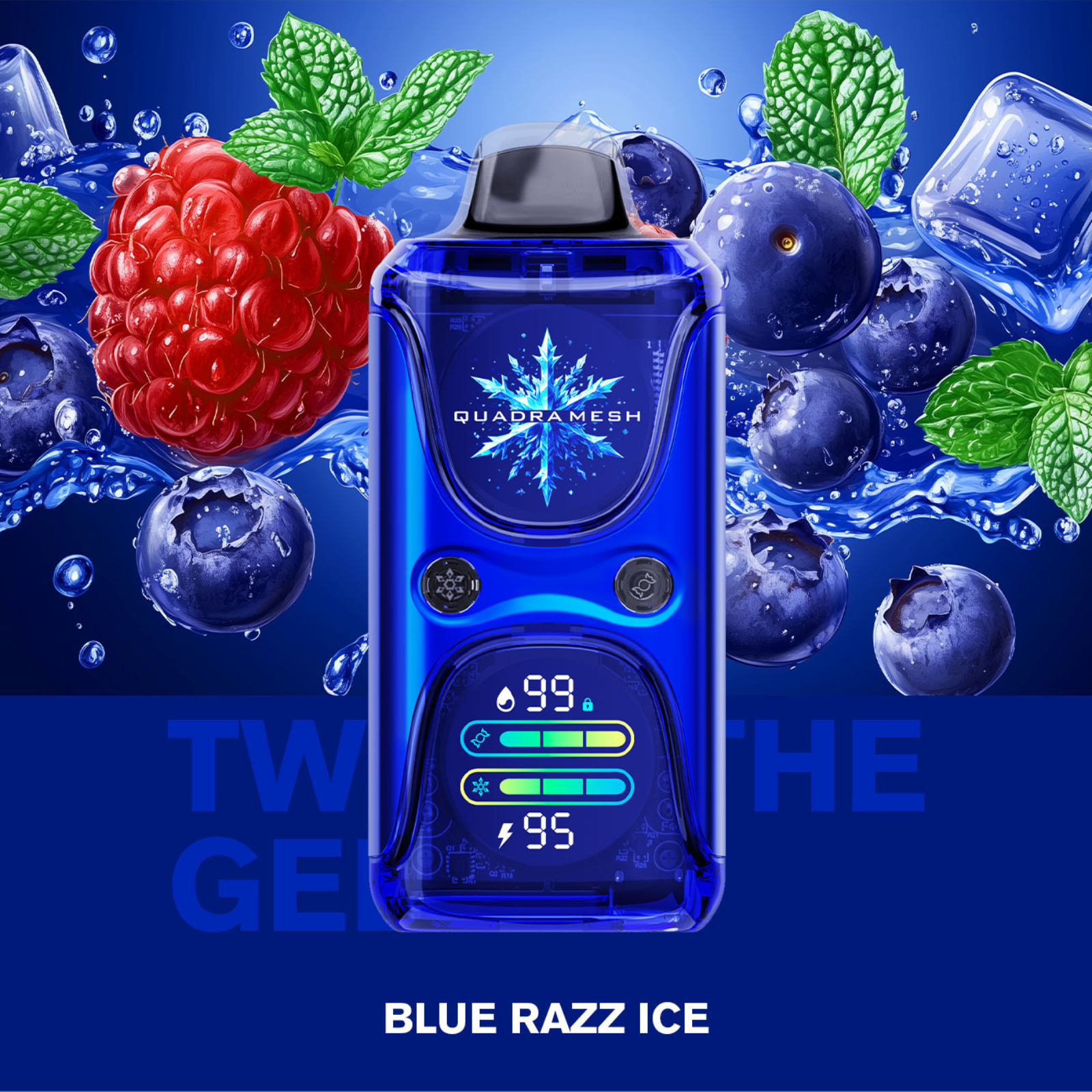KEYSTONE Tweak Geek 60000 Puffs Adjustable Coolness & Sweetness Quadra Mesh Disposable Vape 5% 50mg NIC