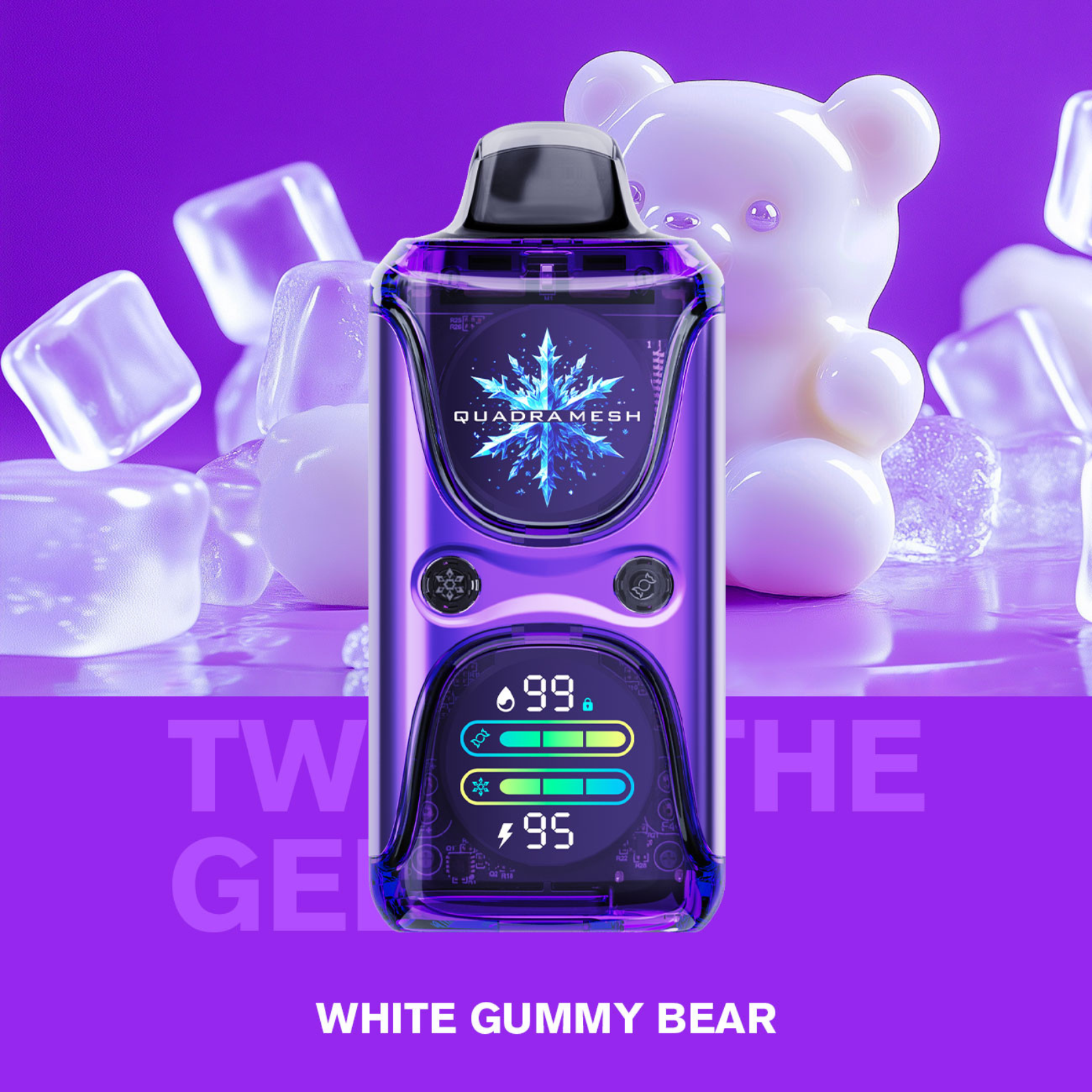 KEYSTONE Tweak Geek 60000 Puffs Adjustable Coolness & Sweetness Quadra Mesh Disposable Vape 5% 50mg NIC