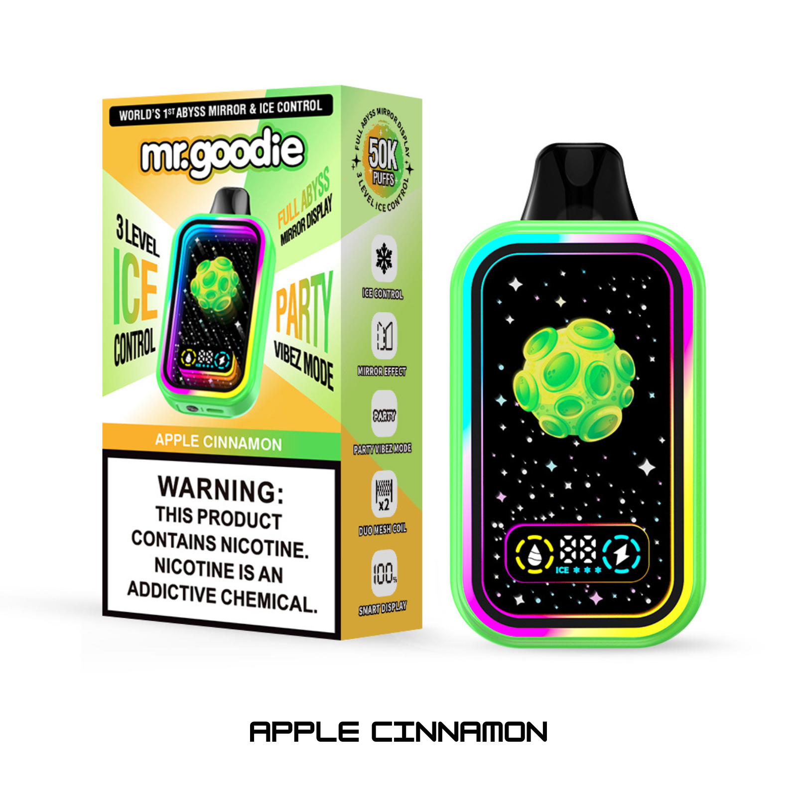 Mr.Goodie Abyss Mirror Ice Control 50000 Puffs Disposable Vape 5% 50mg NIC