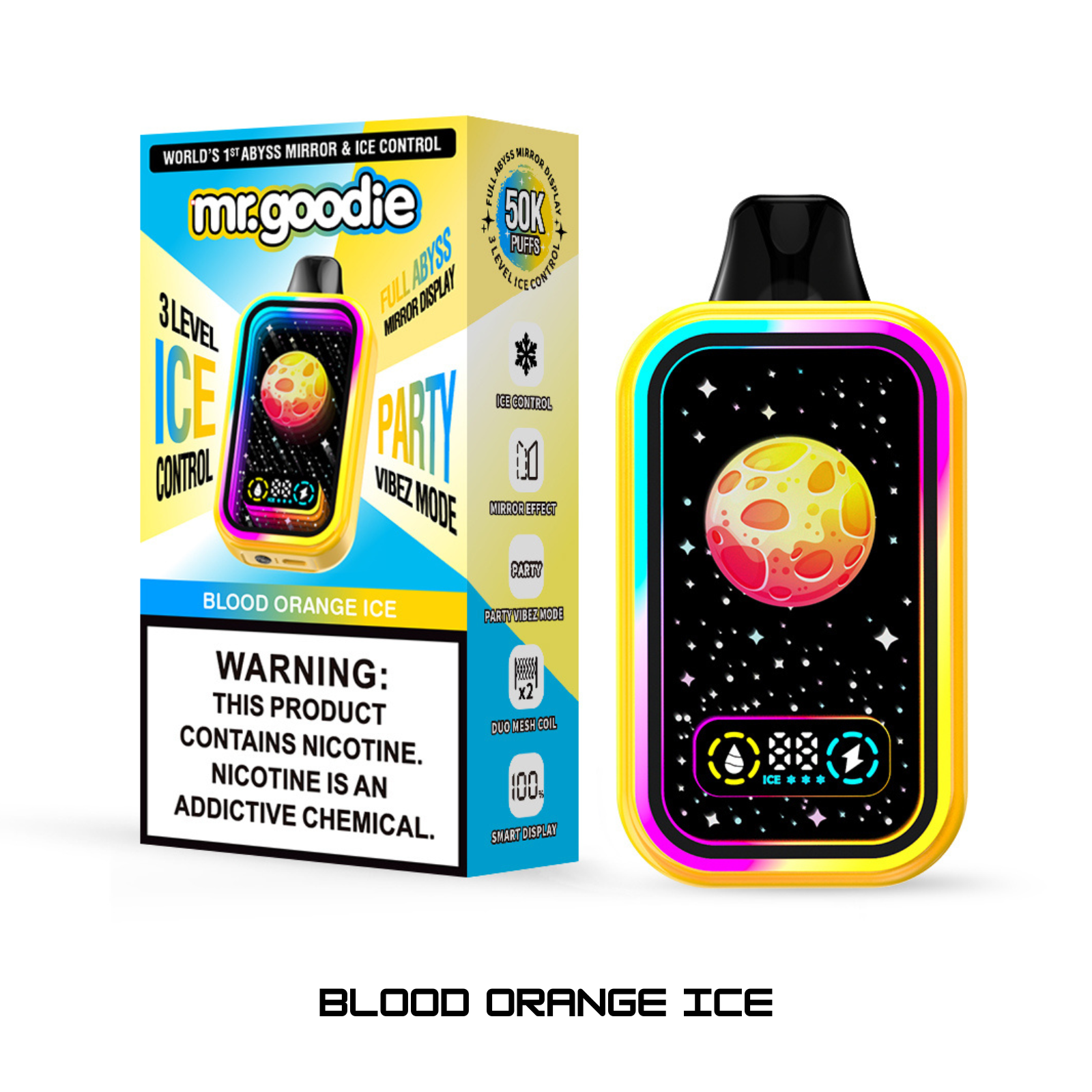 Mr.Goodie Abyss Mirror Ice Control 50000 Puffs Disposable Vape 5% 50mg NIC