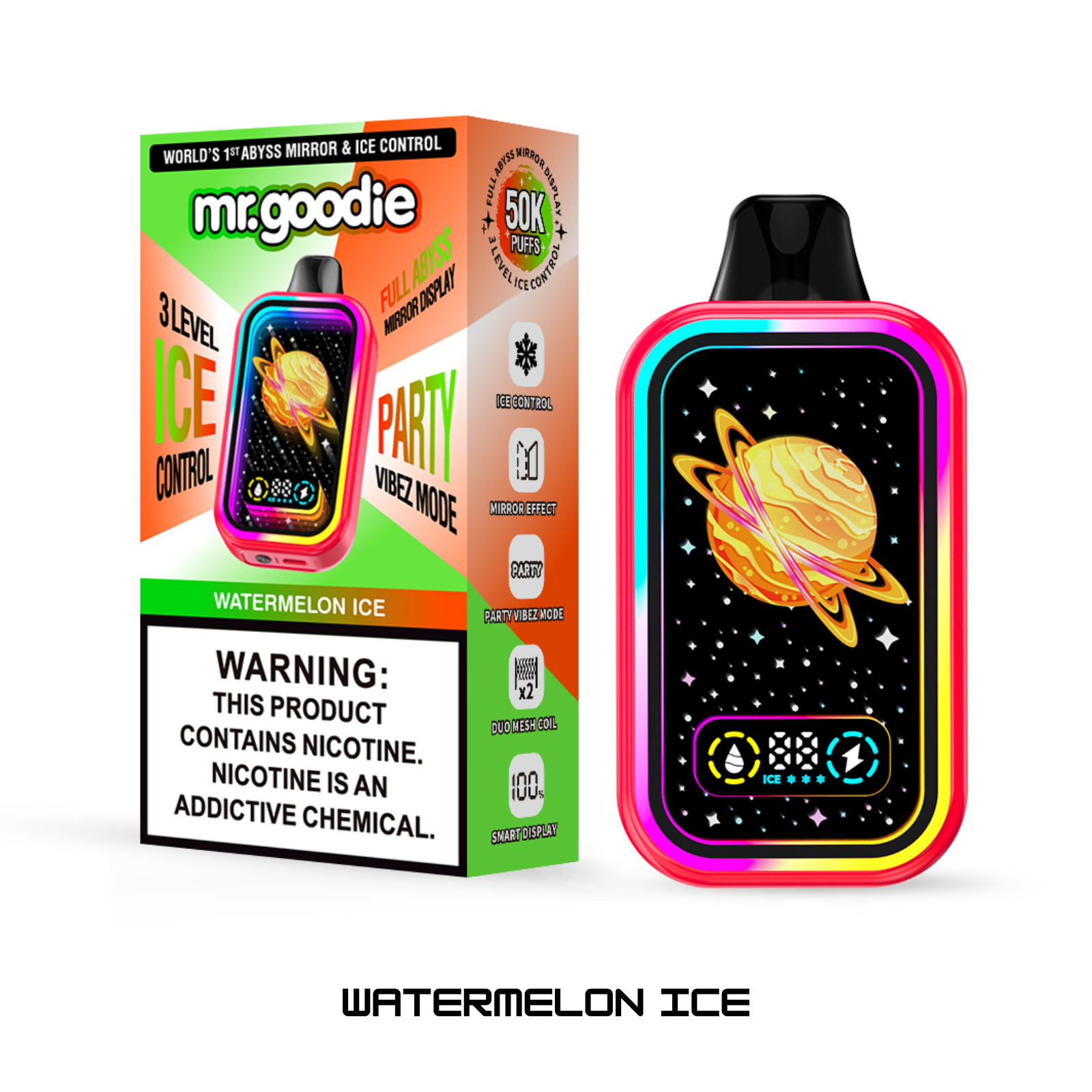 Mr.Goodie Abyss Mirror Ice Control 50000 Puffs Disposable Vape 5% 50mg NIC