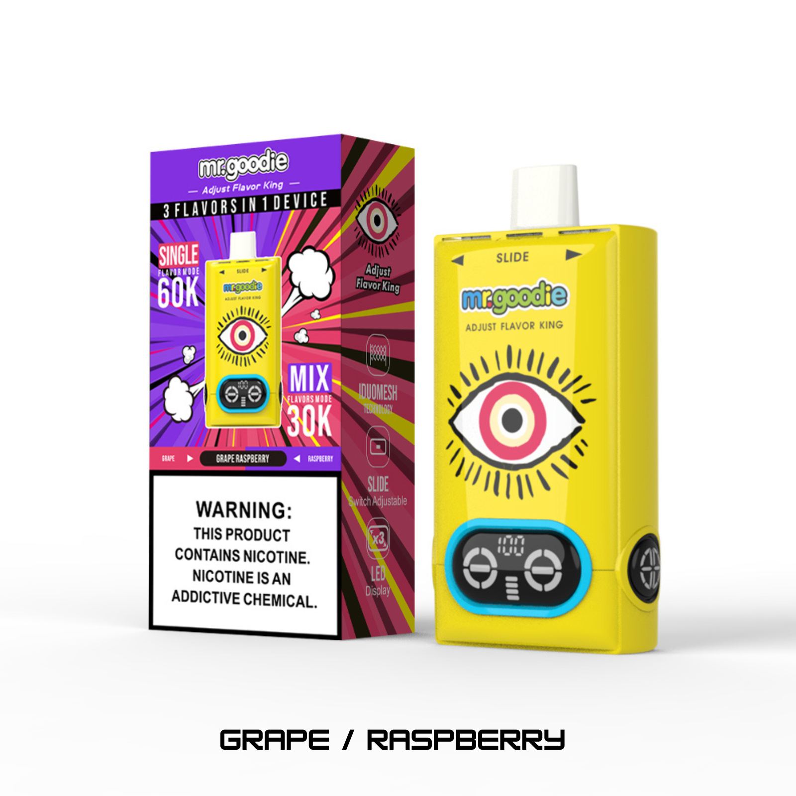 Mr.Goodie Adjust Flavor King 2-in-1 60000 Puffs Disposable Vape 5% 50mg NIC