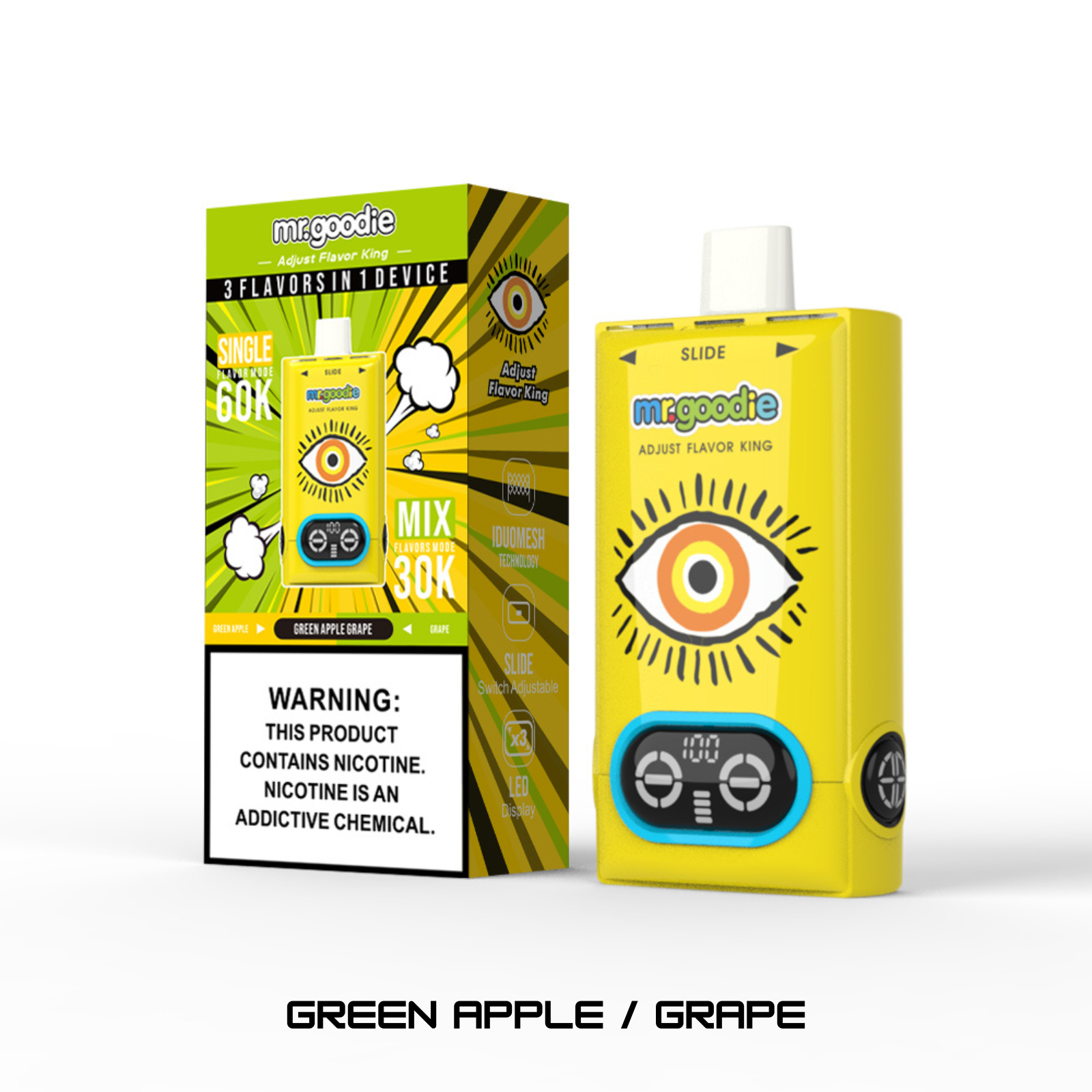 Mr.Goodie Adjust Flavor King 2-in-1 60000 Puffs Disposable Vape 5% 50mg NIC