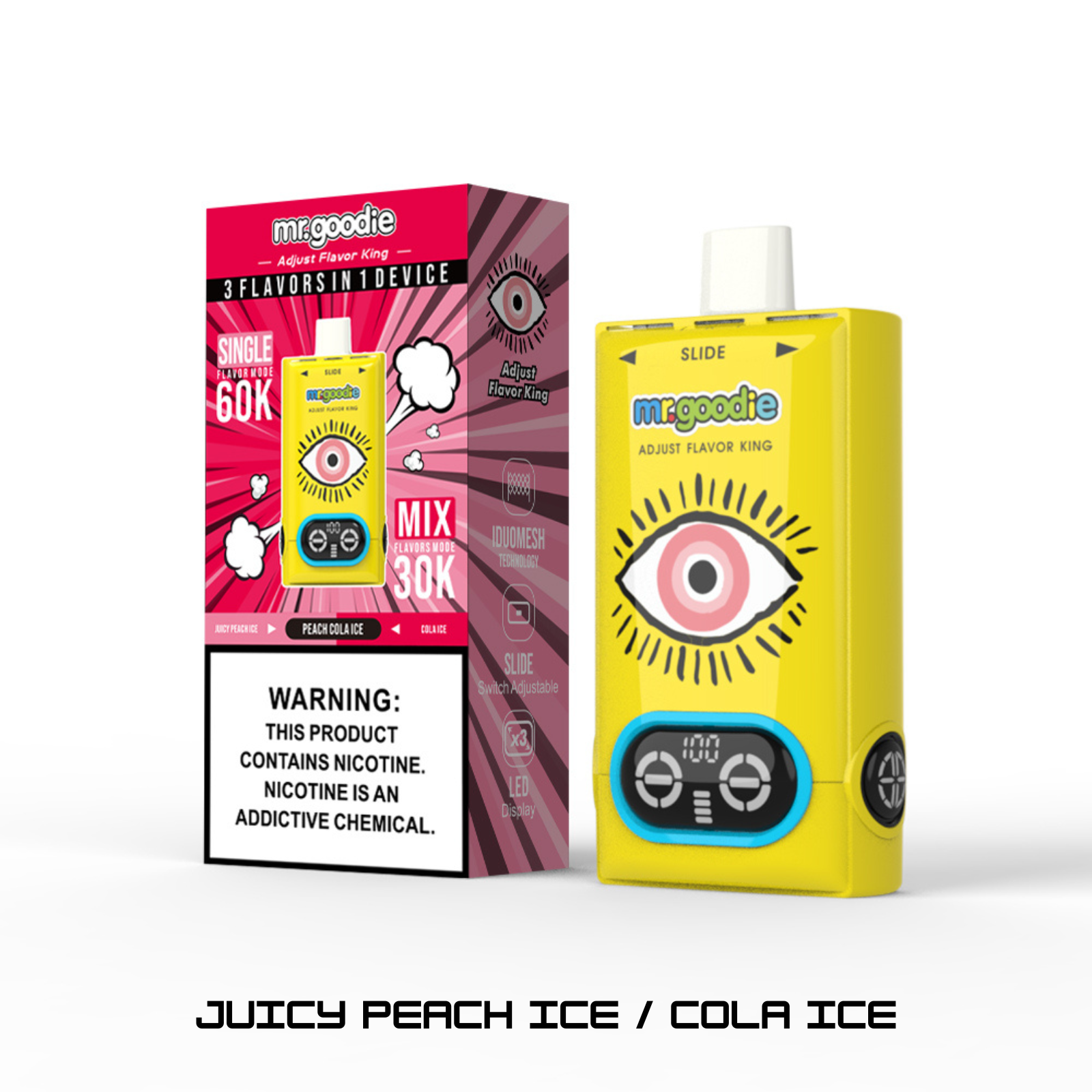 Mr.Goodie Adjust Flavor King 2-in-1 60000 Puffs Disposable Vape 5% 50mg NIC