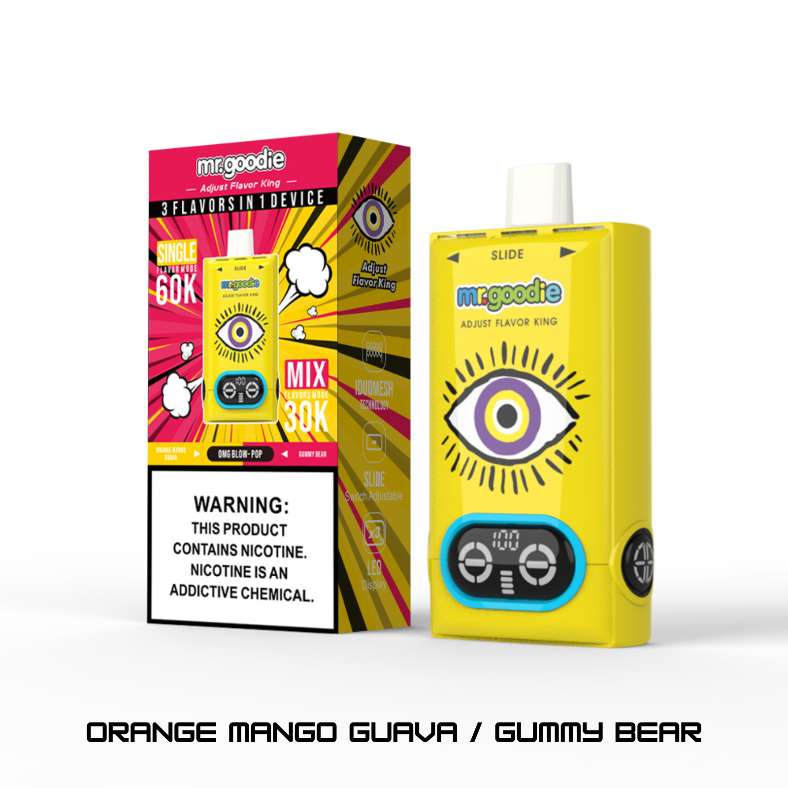 Mr.Goodie Adjust Flavor King 2-in-1 60000 Puffs Disposable Vape 5% 50mg NIC