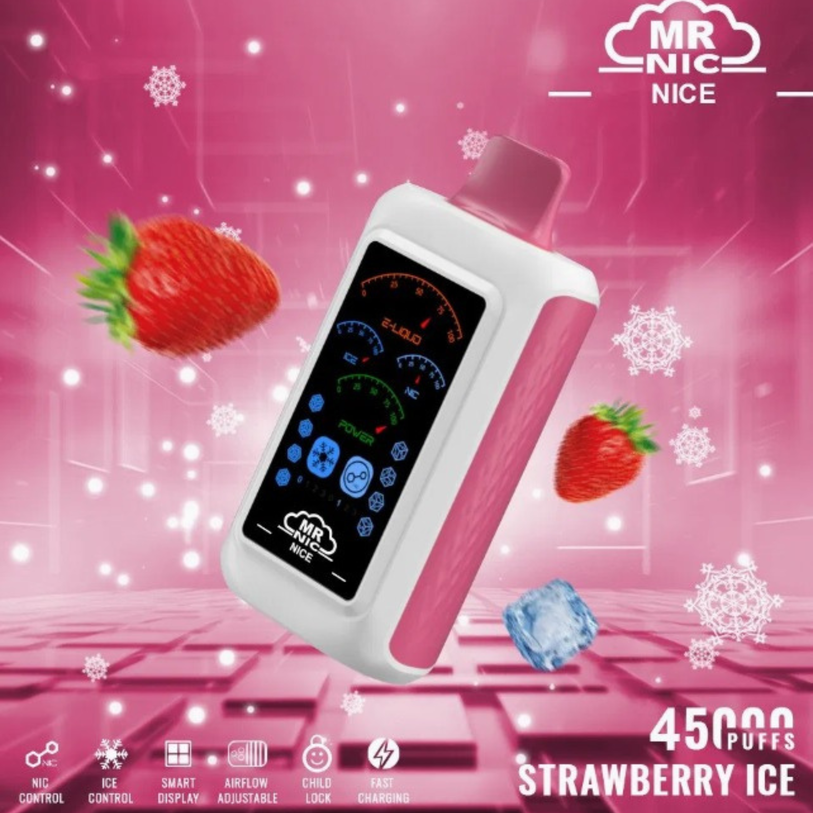 Mr Nic Nice 45000 Puffs Ice+Nic Control Disposable Vape 5% 50mg NIC