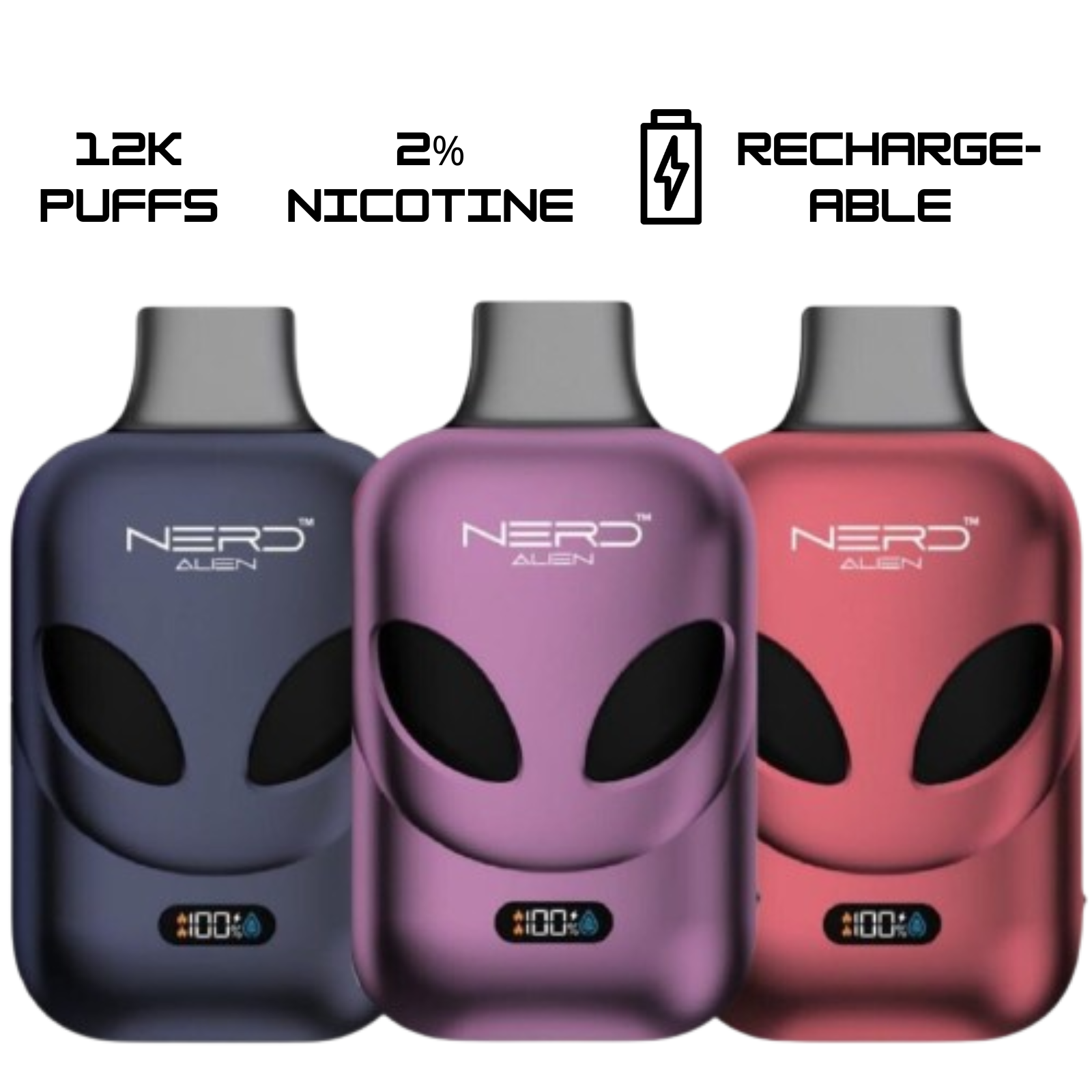 NERD Alien 12000 Puffs Disposable Vape 2% 20mg Nic