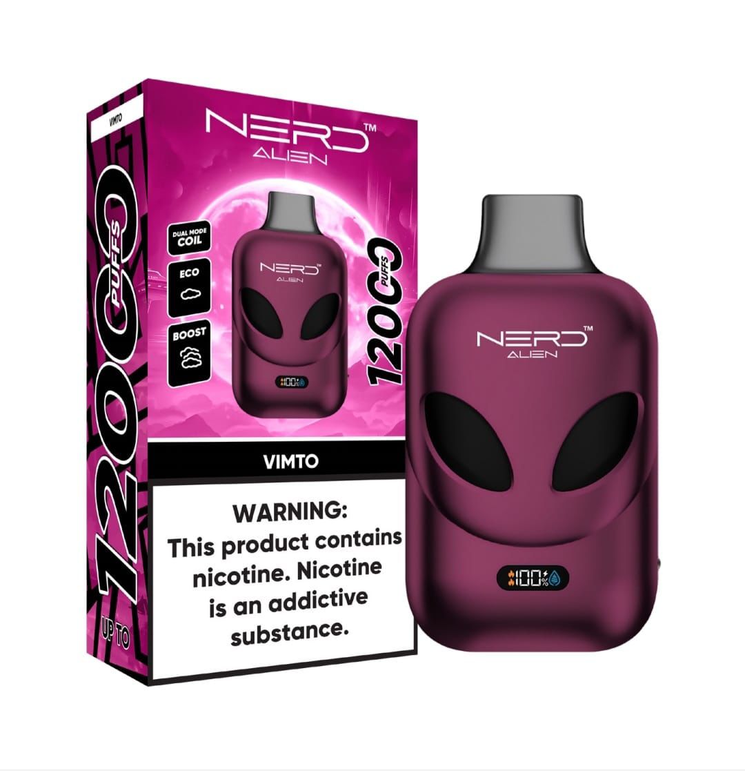 NERD Alien 12000 Puffs Disposable Vape 2% 20mg Nic