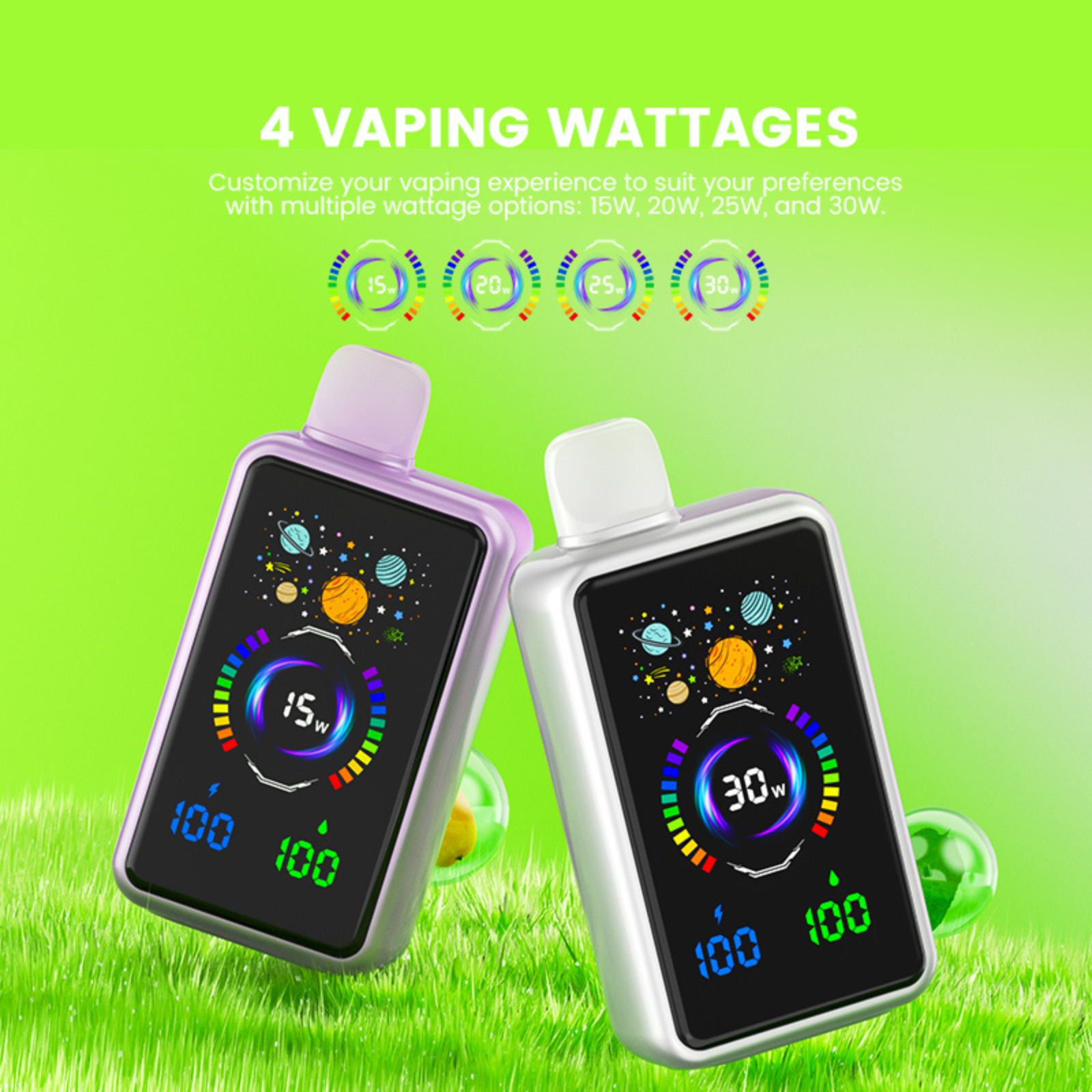 OVNS MESH 30000 Puffs Adjustable Airflow, OLED Screen, Dual Mesh Coil Disposable Vape 5% NIC
