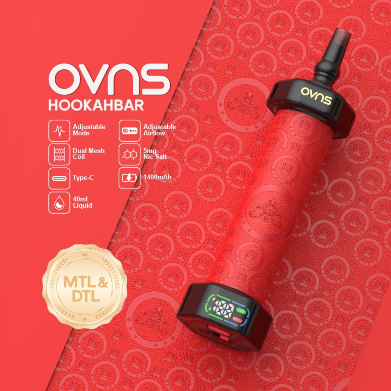 OVNS HOOKAHBAR 50000 puffs vape device UAE