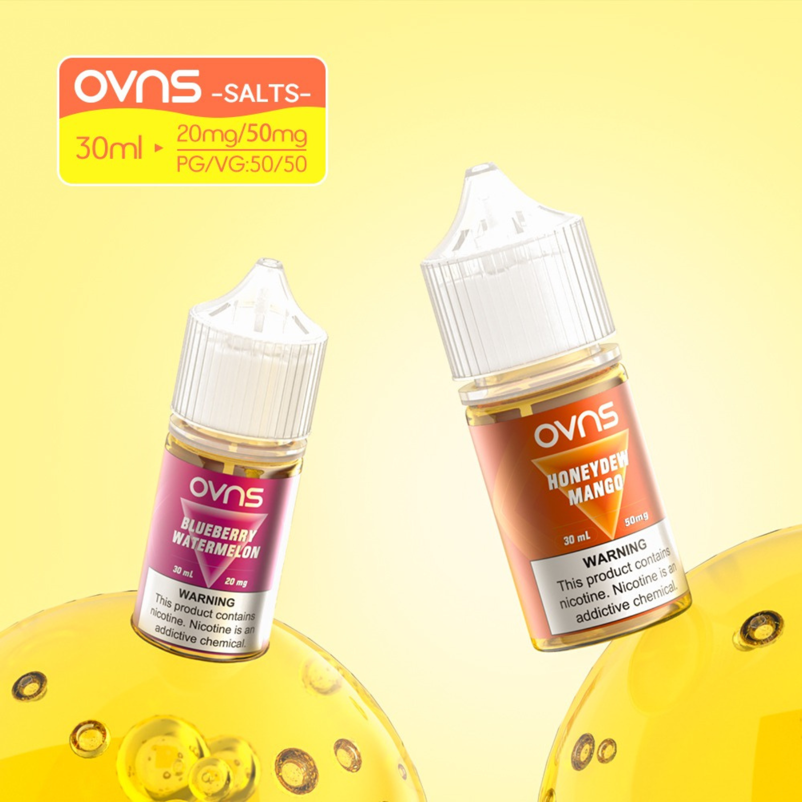 OVNS Juice Salt Nic 30ml, 20mg & 50mg