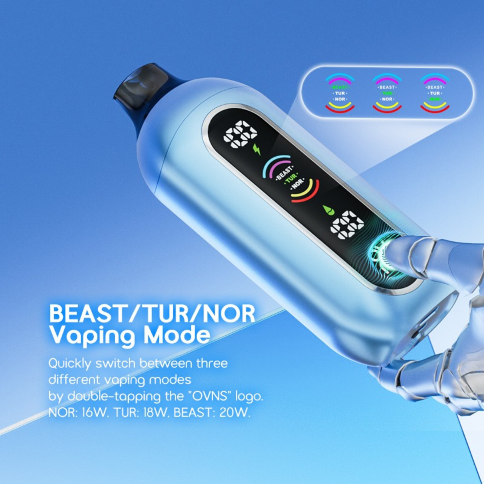 OVNS NEBULA 50000 Puffs 3 Modes, Touch Screen, Adjustable Airflow