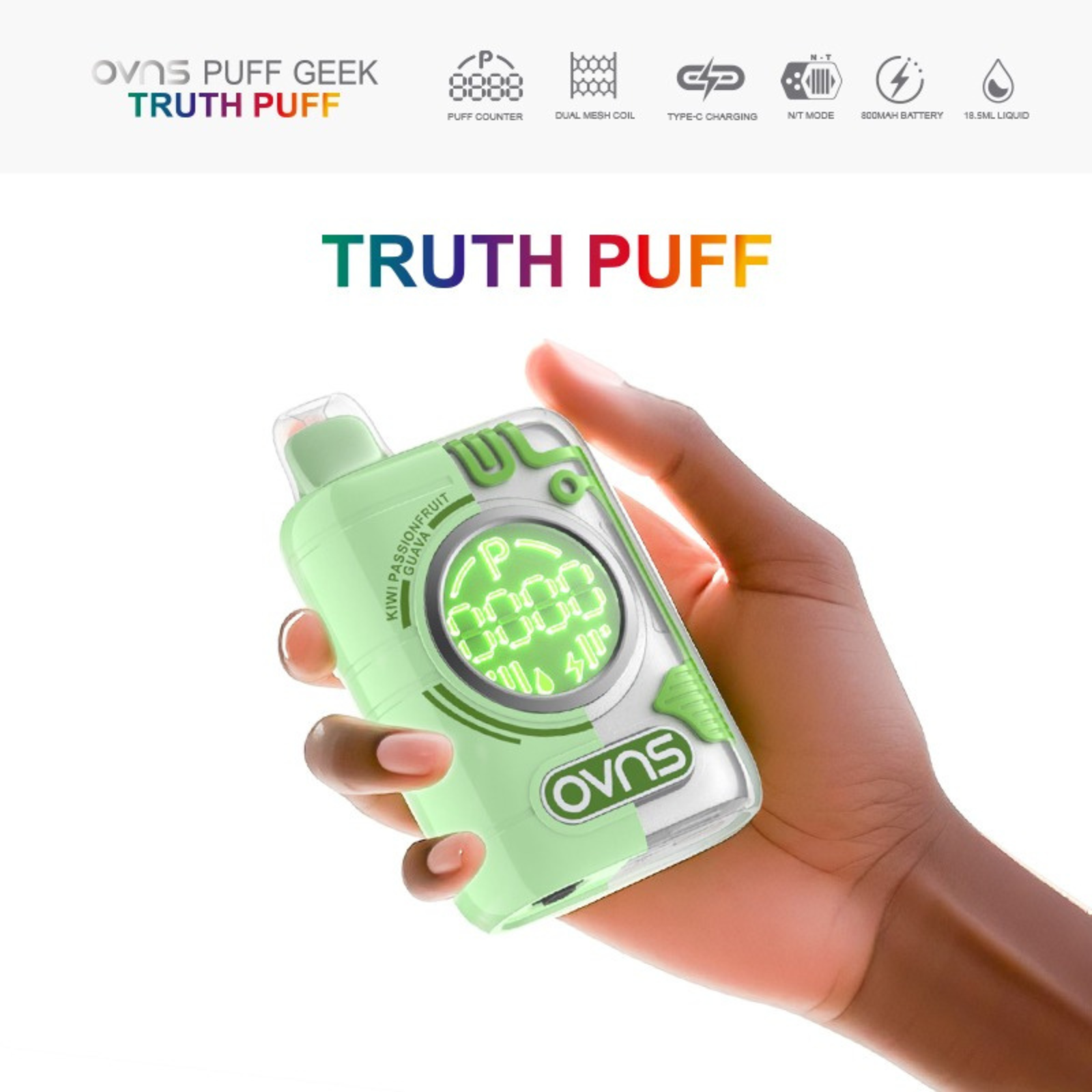 OVNS TRUTH PUFF Accurate Puff Count Disposable Vape 5% 50mg Nic