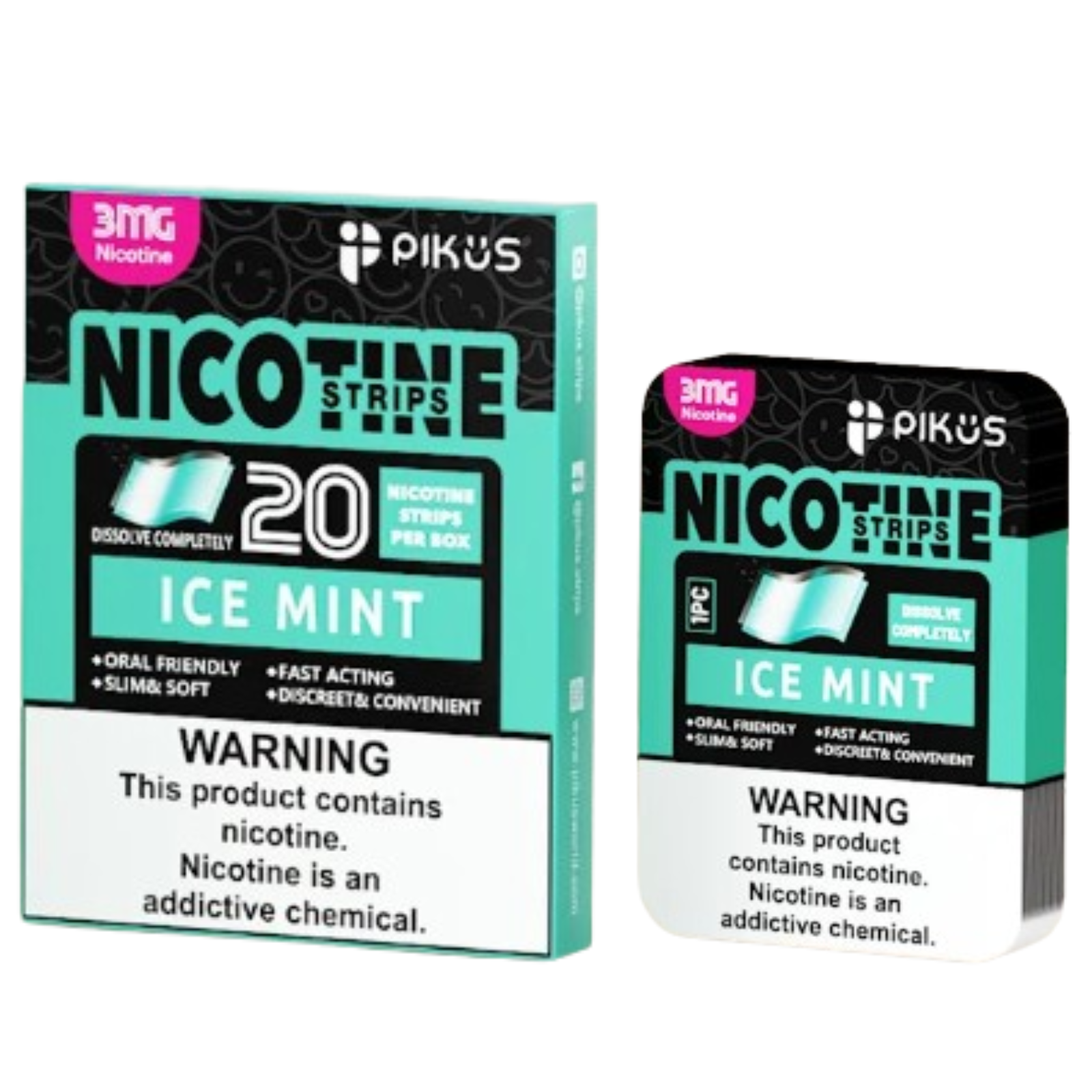 Pikus Nicotine Strips 2MG / 3MG Oral Film Fast, Clean & Effective