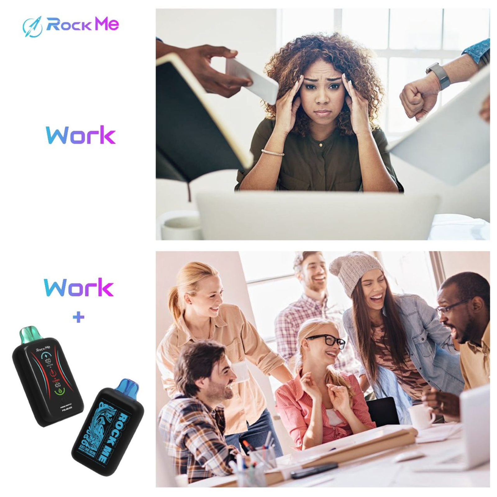 Rock Me 25000 Puffs Disposable Vape Dual Mesh Coil, Airflow Control