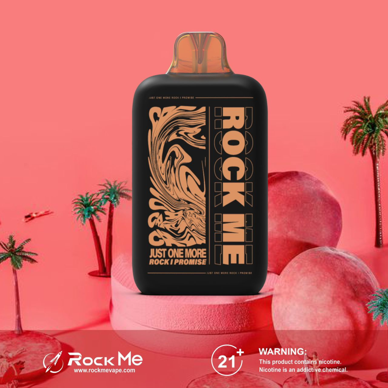 Rock Me 25000 Puffs Disposable Vape Dual Mesh Coil, Airflow Control