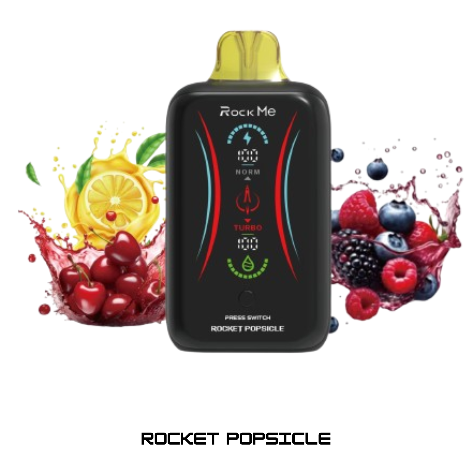 Rock Me 25000 Puffs Disposable Vape Dual Mesh Coil, Airflow Control, 5% 50mg NIC