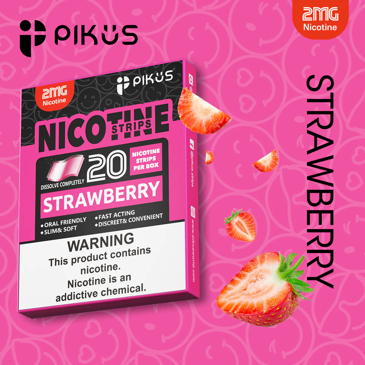 Pikus Nicotine Strips 2MG / 3MG Oral Film Fast, Clean & Effective