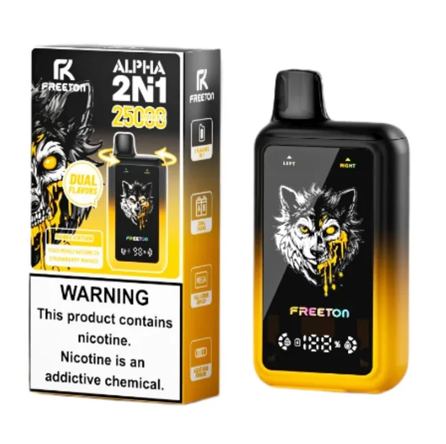 Freeton Alpha 2 Flavors in 1 Dual Flavor 25000 Puffs Disposable Vape 2% 20mg 5% 50mg Nic