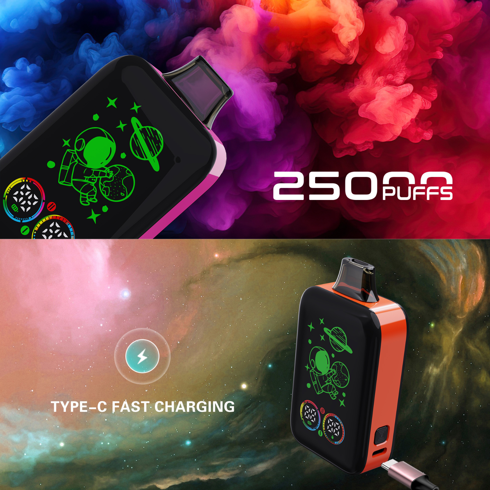 Tastefog AITO 25000 Puffs Smart & Boost Mode Disposable Vape 2% 20mg NIC