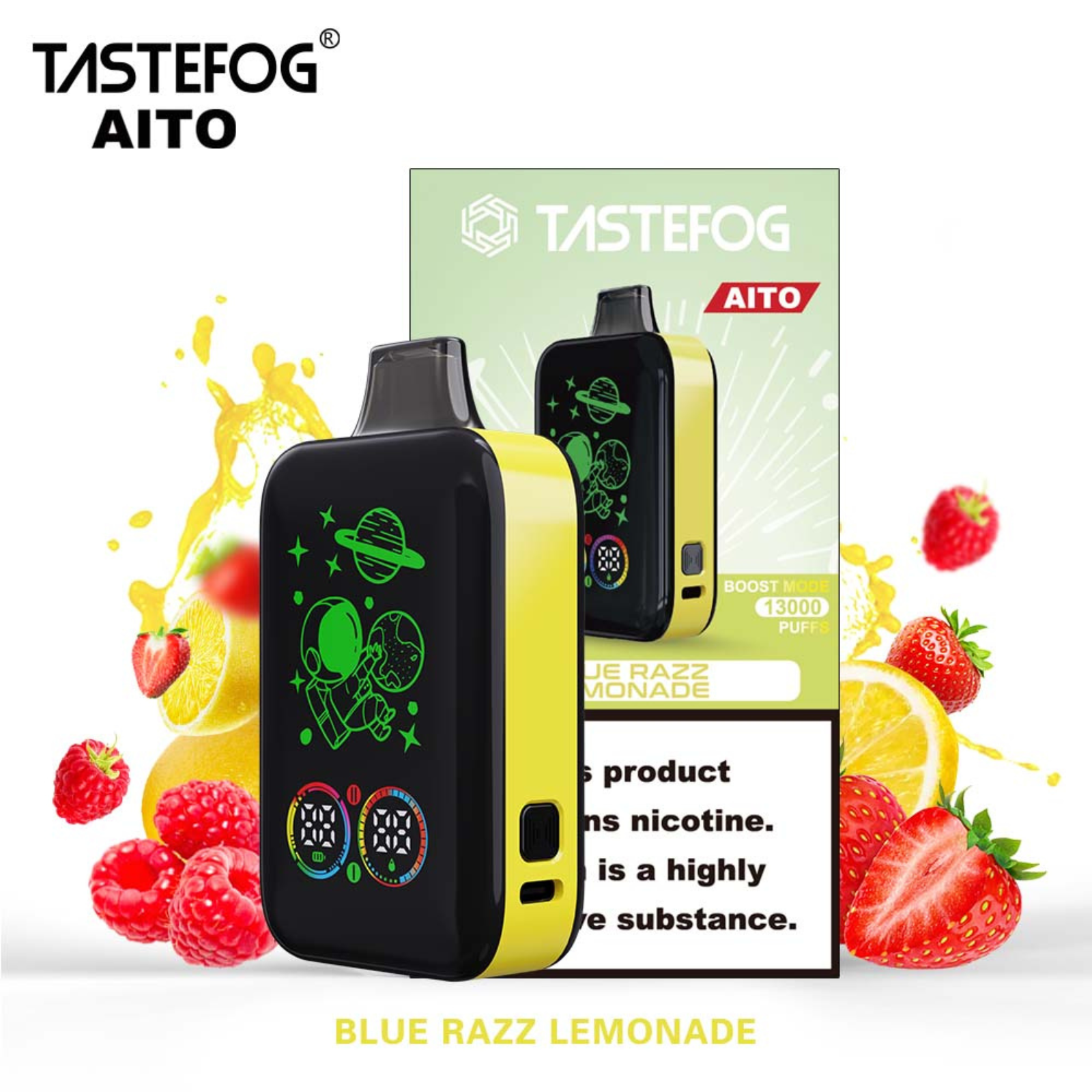 Tastefog AITO 25000 Puffs Smart & Boost Mode Disposable Vape 2% 20mg NIC