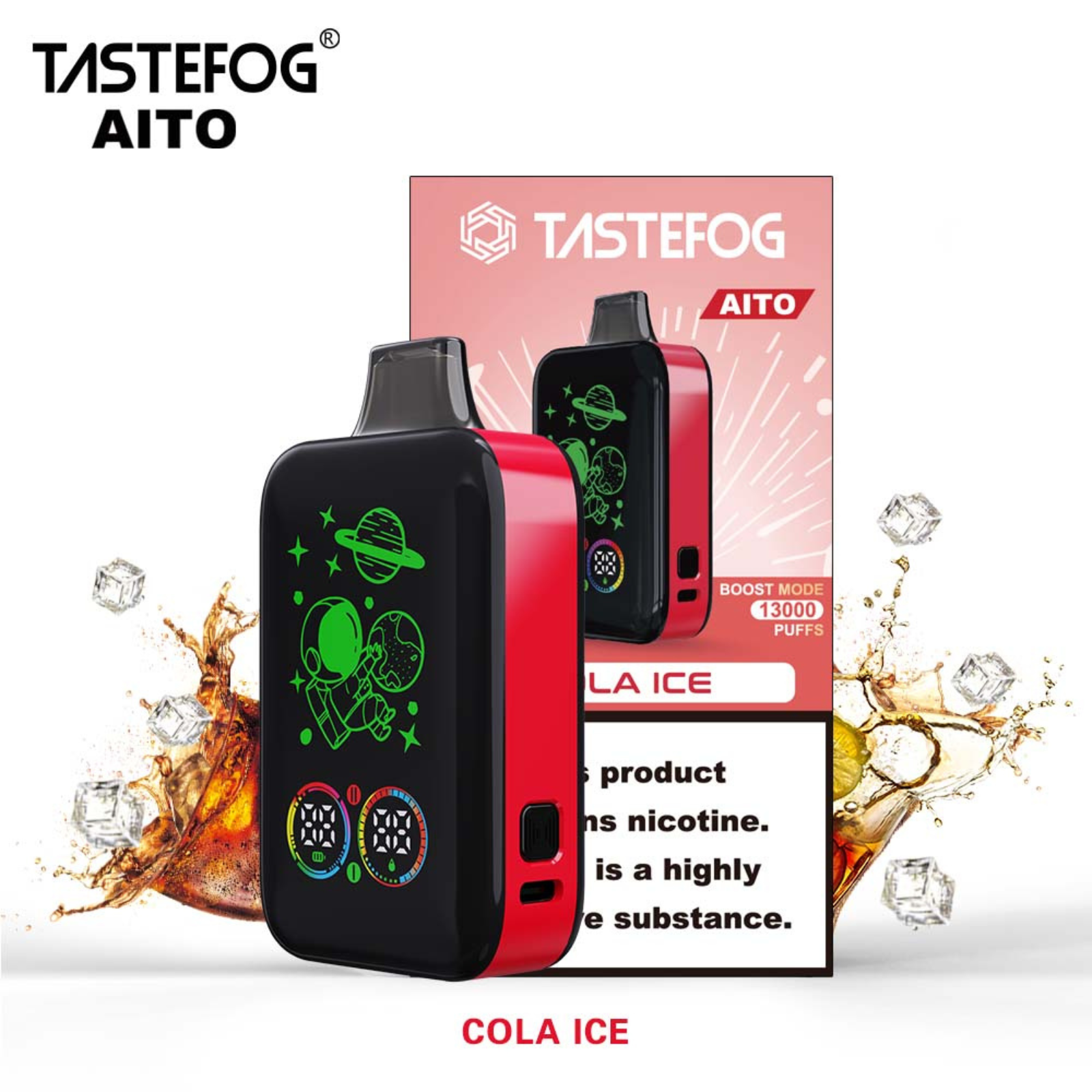 Tastefog AITO 25000 Puffs Smart & Boost Mode Disposable Vape 2% 20mg NIC