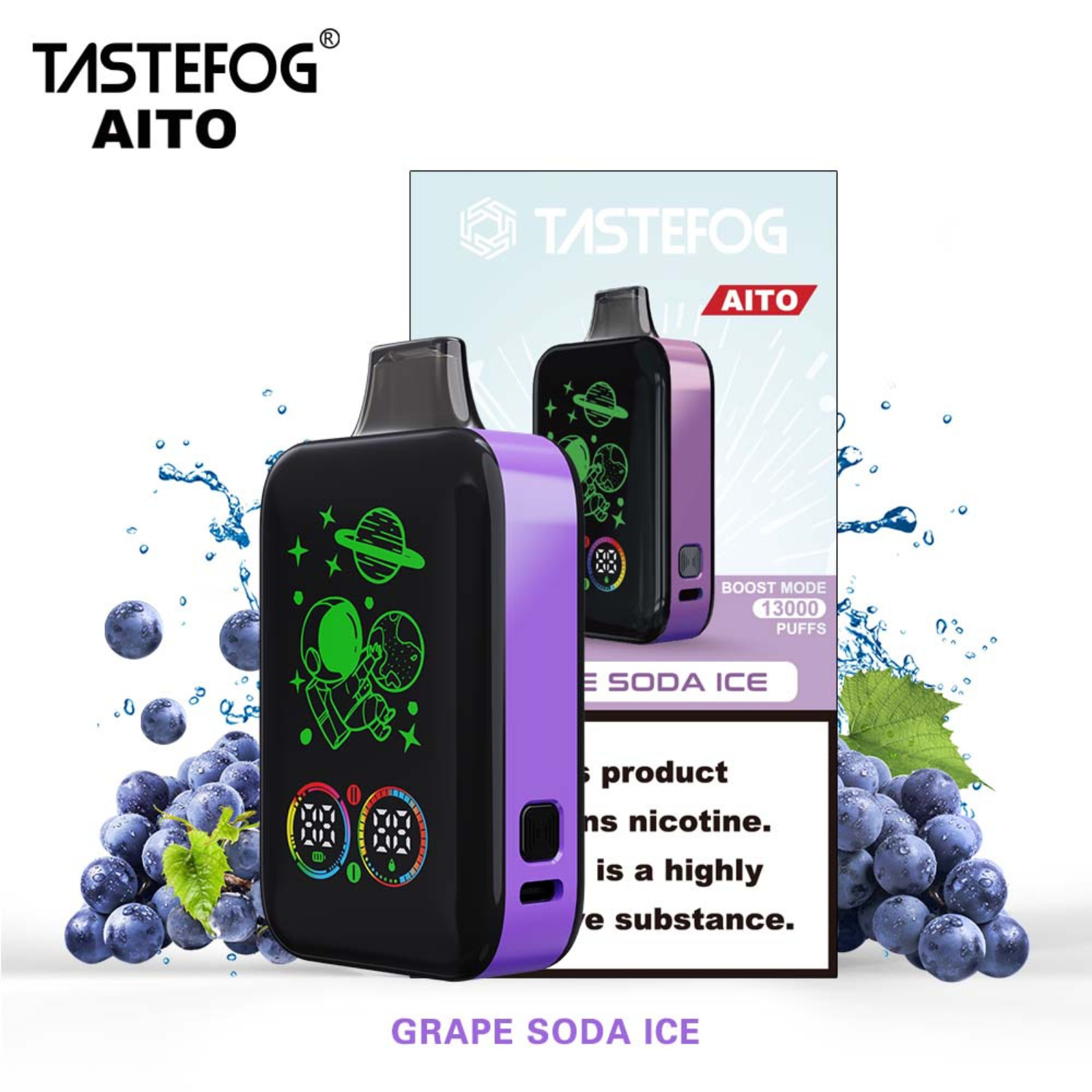 Tastefog AITO 25000 Puffs Smart & Boost Mode Disposable Vape 2% 20mg NIC