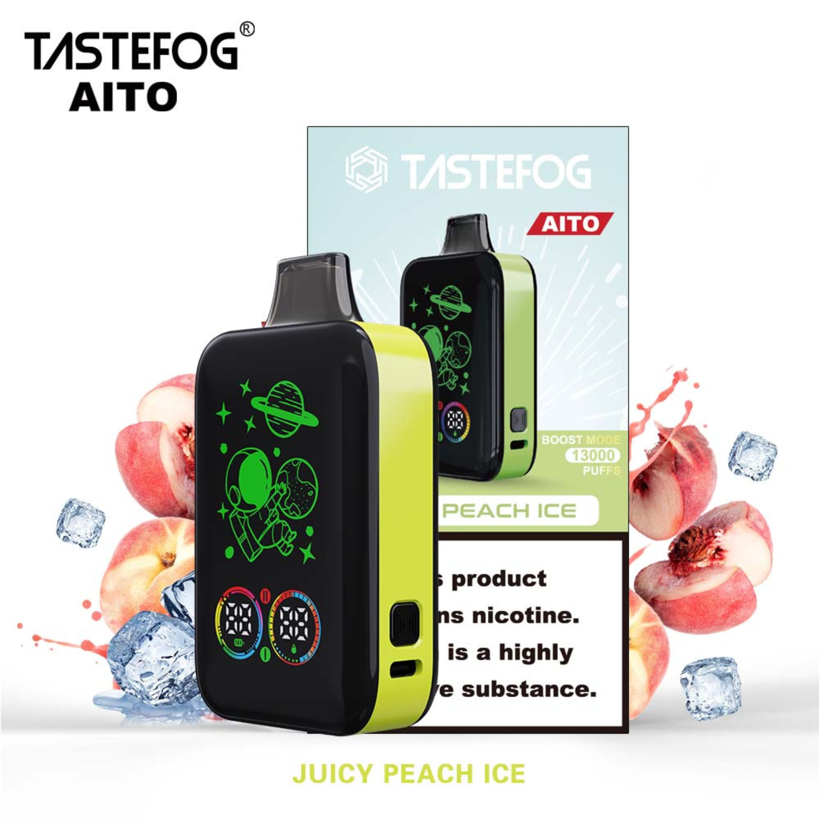Tastefog AITO 25000 Puffs Smart & Boost Mode Disposable Vape 2% 20mg NIC