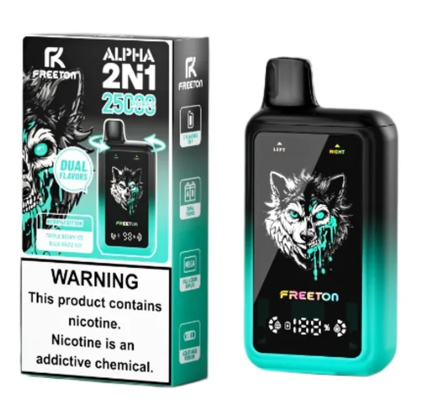 Freeton Alpha 2 Flavors in 1 Dual Flavor 25000 Puffs Disposable Vape 2% 20mg 5% 50mg Nic