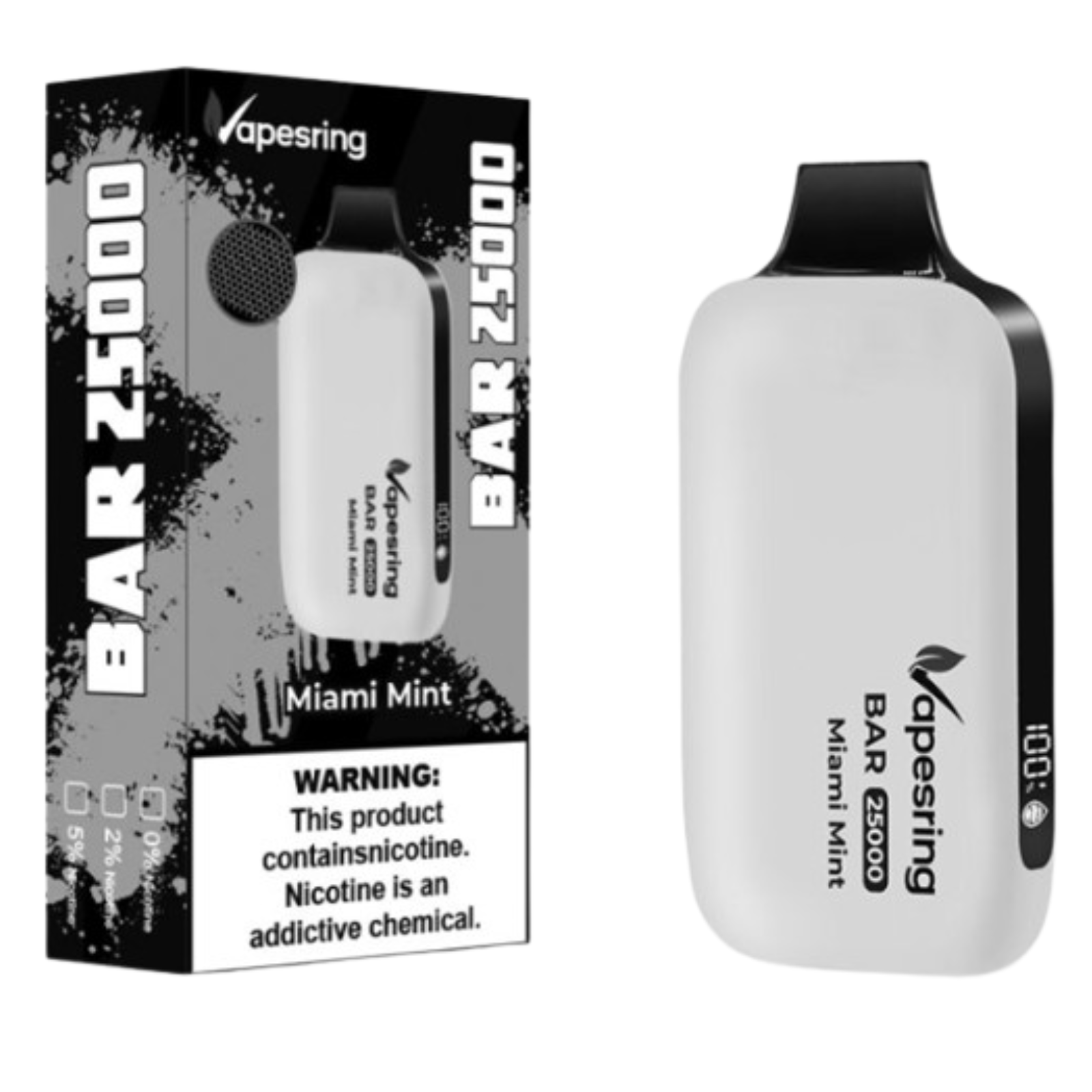 Vapesring Bar 25000 Puffs Slim Disposable Vape 5% 50mg Nic