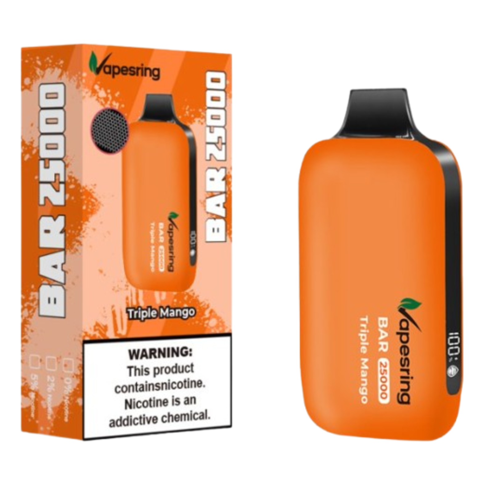 Vapesring Bar 25000 Puffs Slim Disposable Vape 5% 50mg Nic