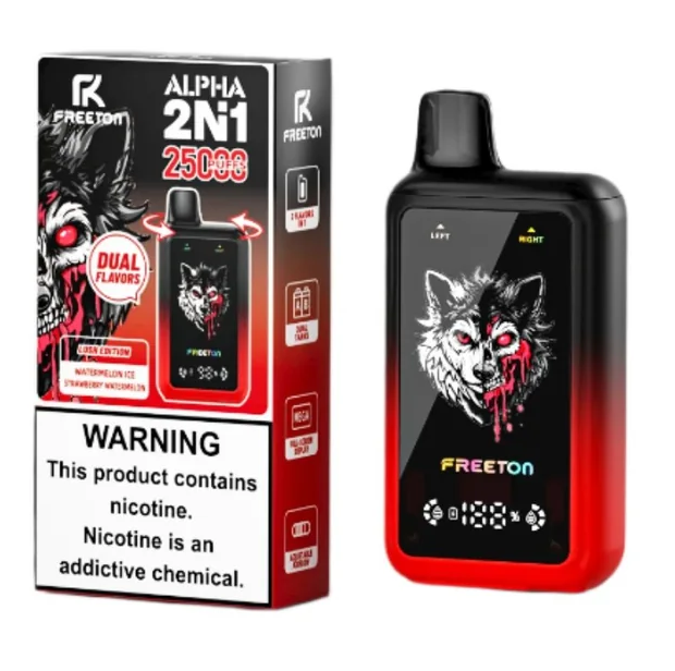 Freeton Alpha 2 Flavors in 1 Dual Flavor 25000 Puffs Disposable Vape 2% 20mg 5% 50mg Nic