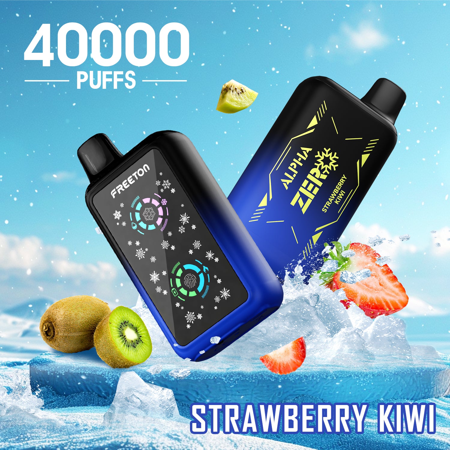 Freeton Alpha Zero 40000 Puffs ADJUSTABLE ICE LEVELS Disposable Vape 5% 50mg Nic
