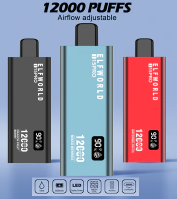 Elf World I15 PRO 12000 Puffs Disposable Vape 2% 20mg and 5% 50mg Nic 7 Flavors