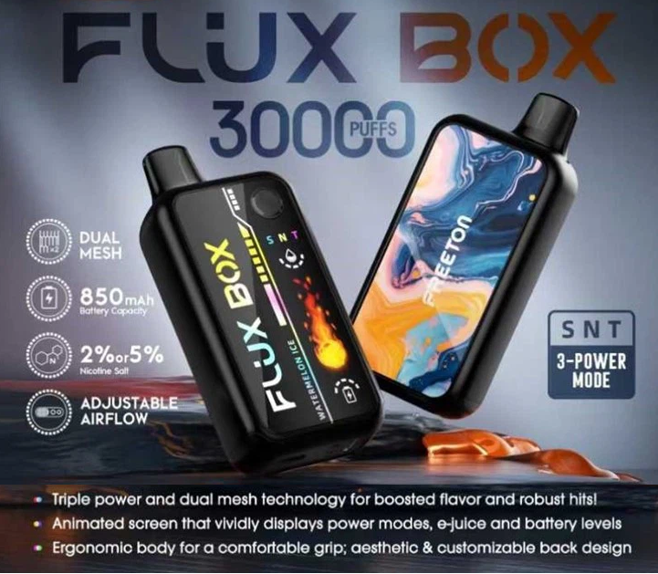Freeton Flux Box 30000 Puffs Disposable Vape 2% 20mg 5% 50mg Nic