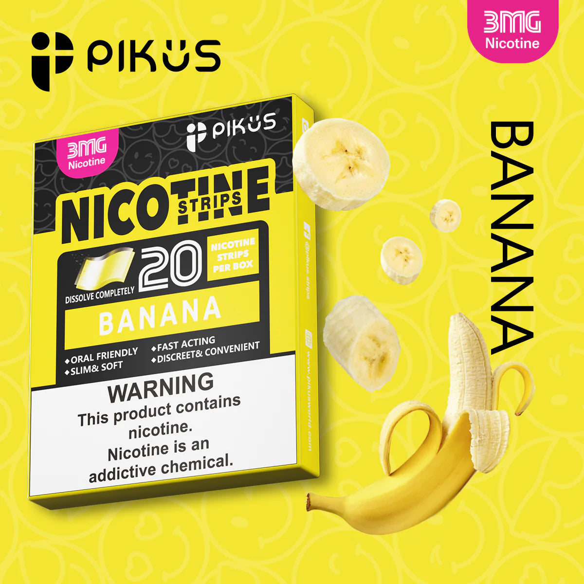 Pikus Nicotine Strips 2MG / 3MG Oral Film Fast, Clean & Effective