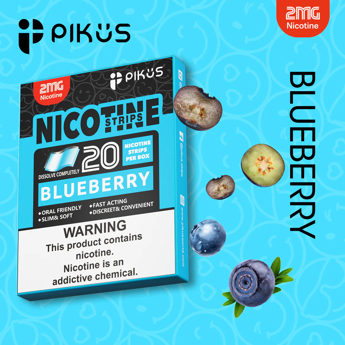 Pikus Nicotine Strips 2MG / 3MG Oral Film Fast, Clean & Effective