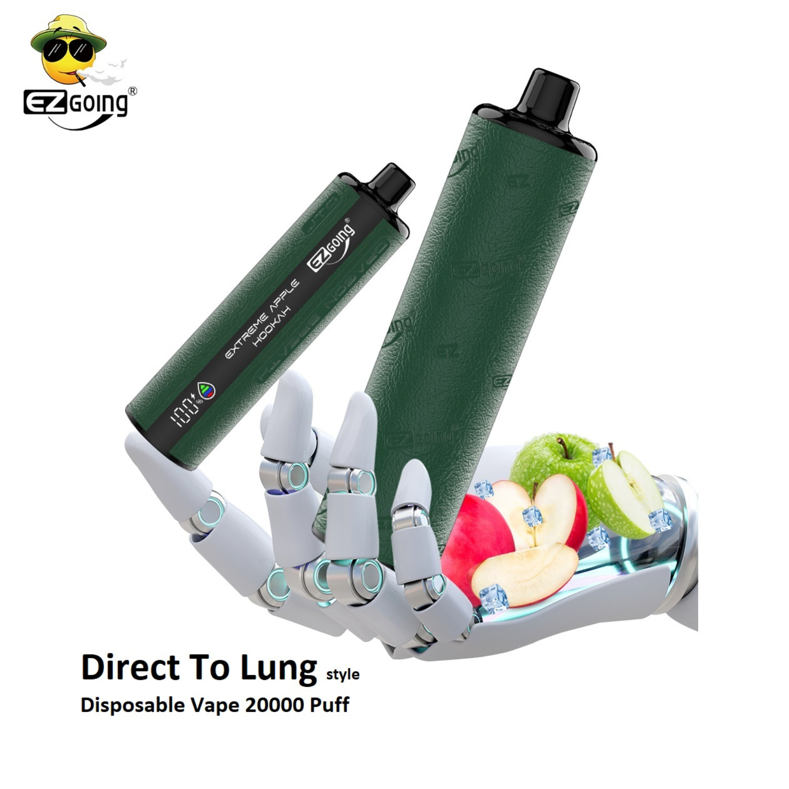 EZ GOING DTL Shisha Hookah 20000 Puffs Adjustable Airflow Disposable Vape 0.5% 5mg NIC